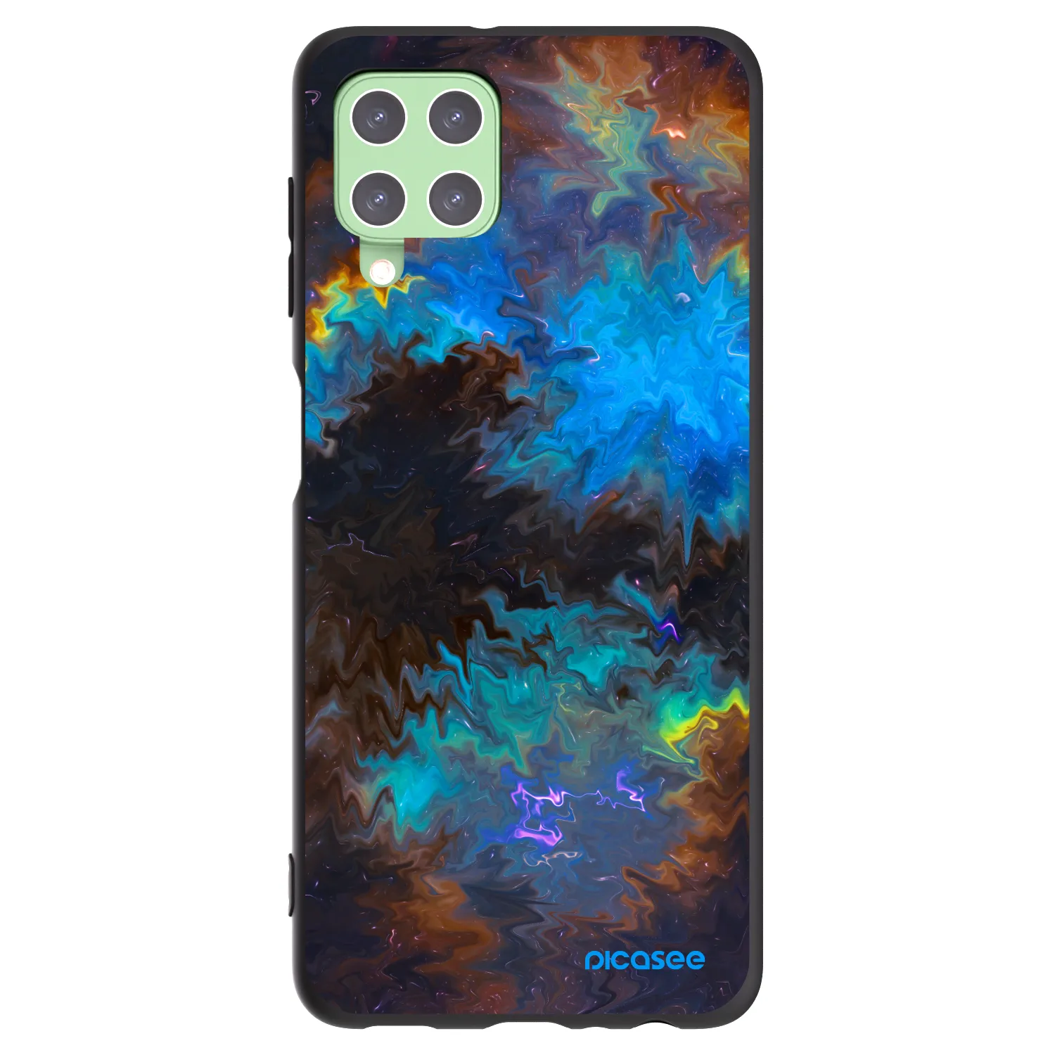 Picasee silikonowe czarne etui na Samsung Galaxy A22 A225F 4G - Space