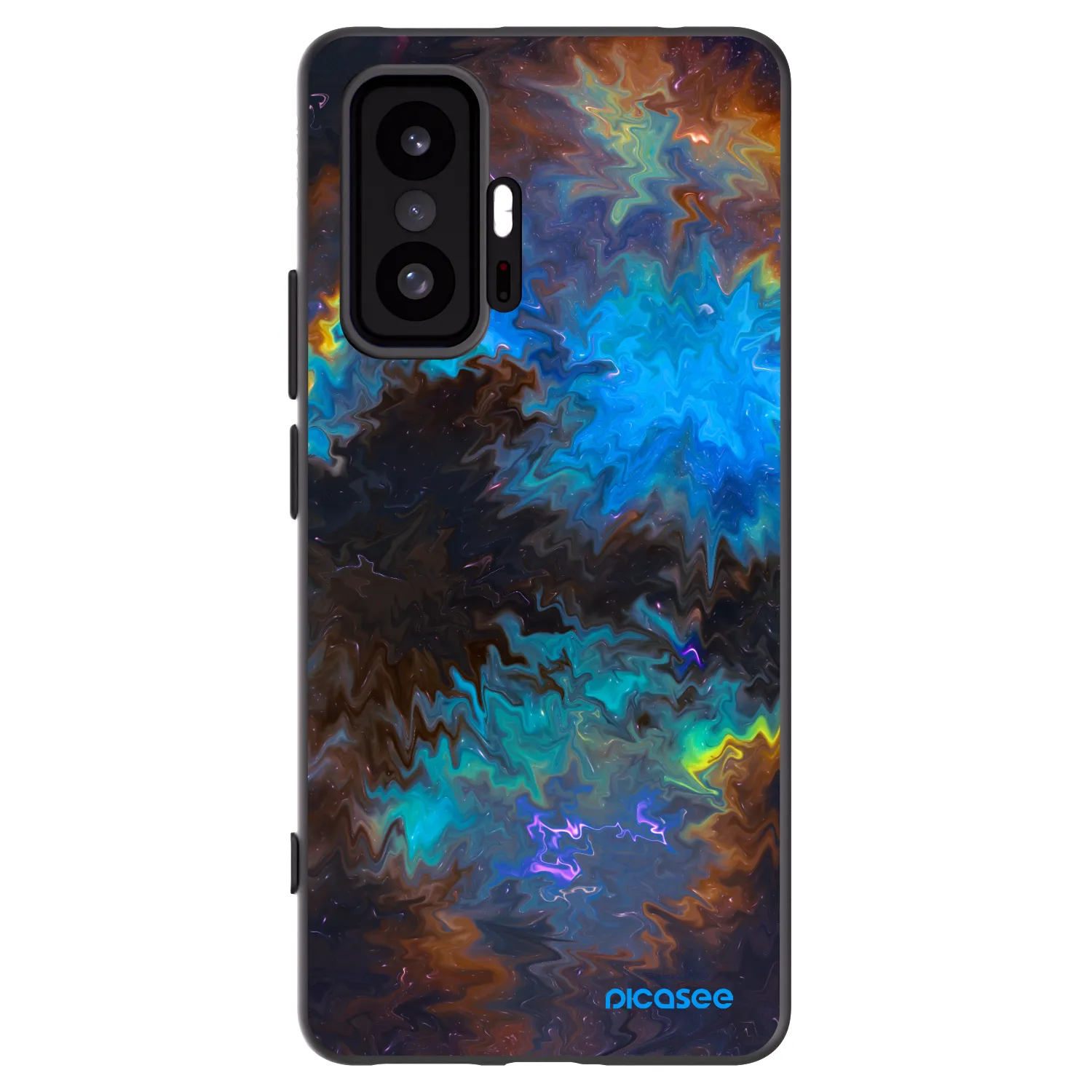 Picasee silikonowe czarne etui na Xiaomi 11T - Space