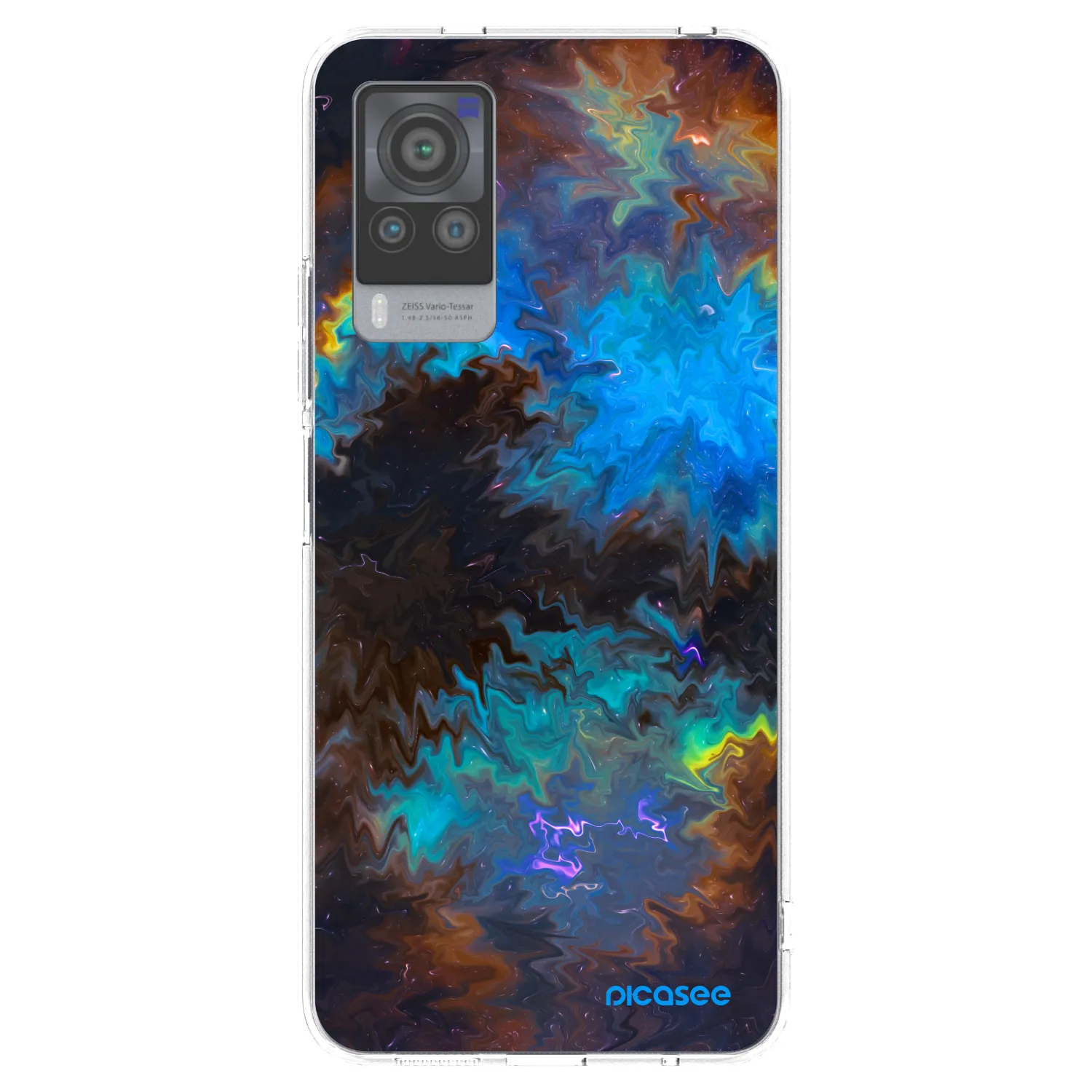 Picasee silikonowe przeźroczyste etui na Vivo X60 Pro 5G - Space
