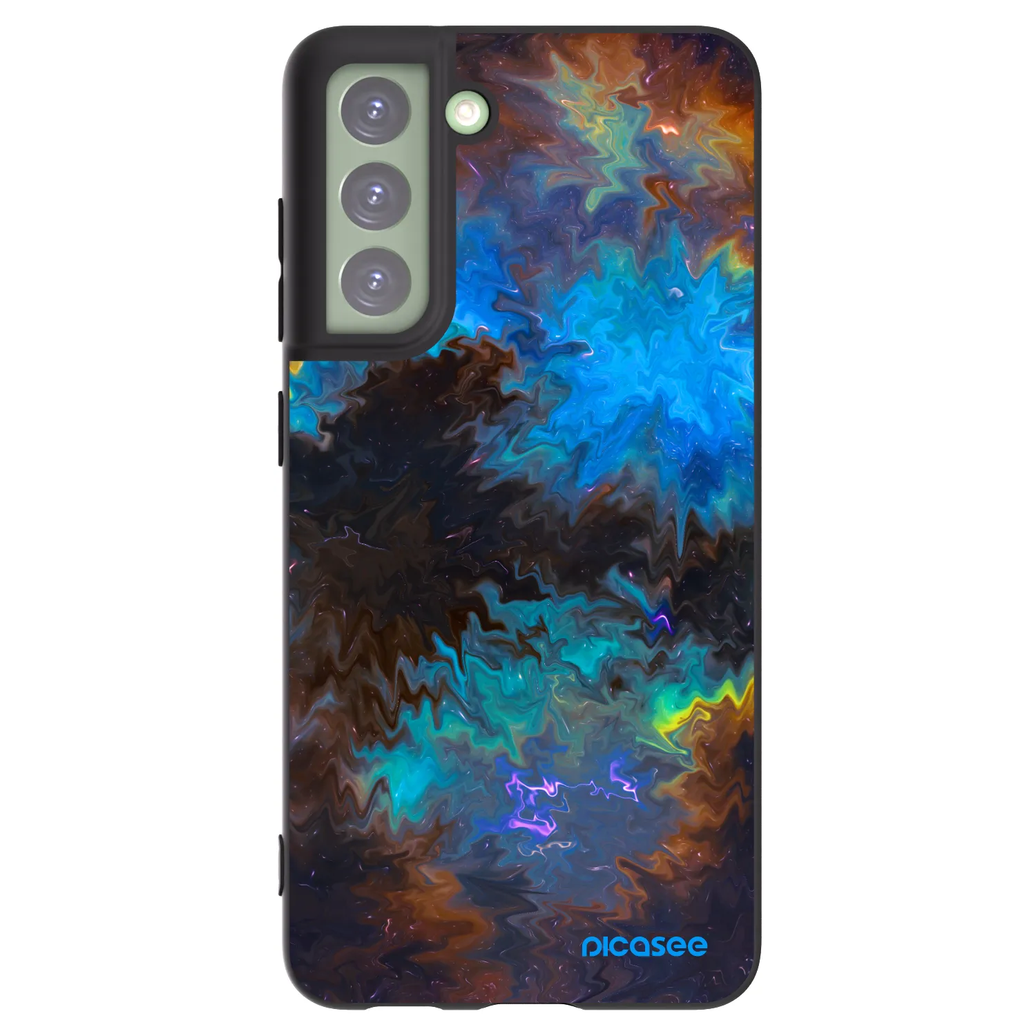 Picasee silikonowe czarne etui na Samsung Galaxy S21 FE 5G - Space
