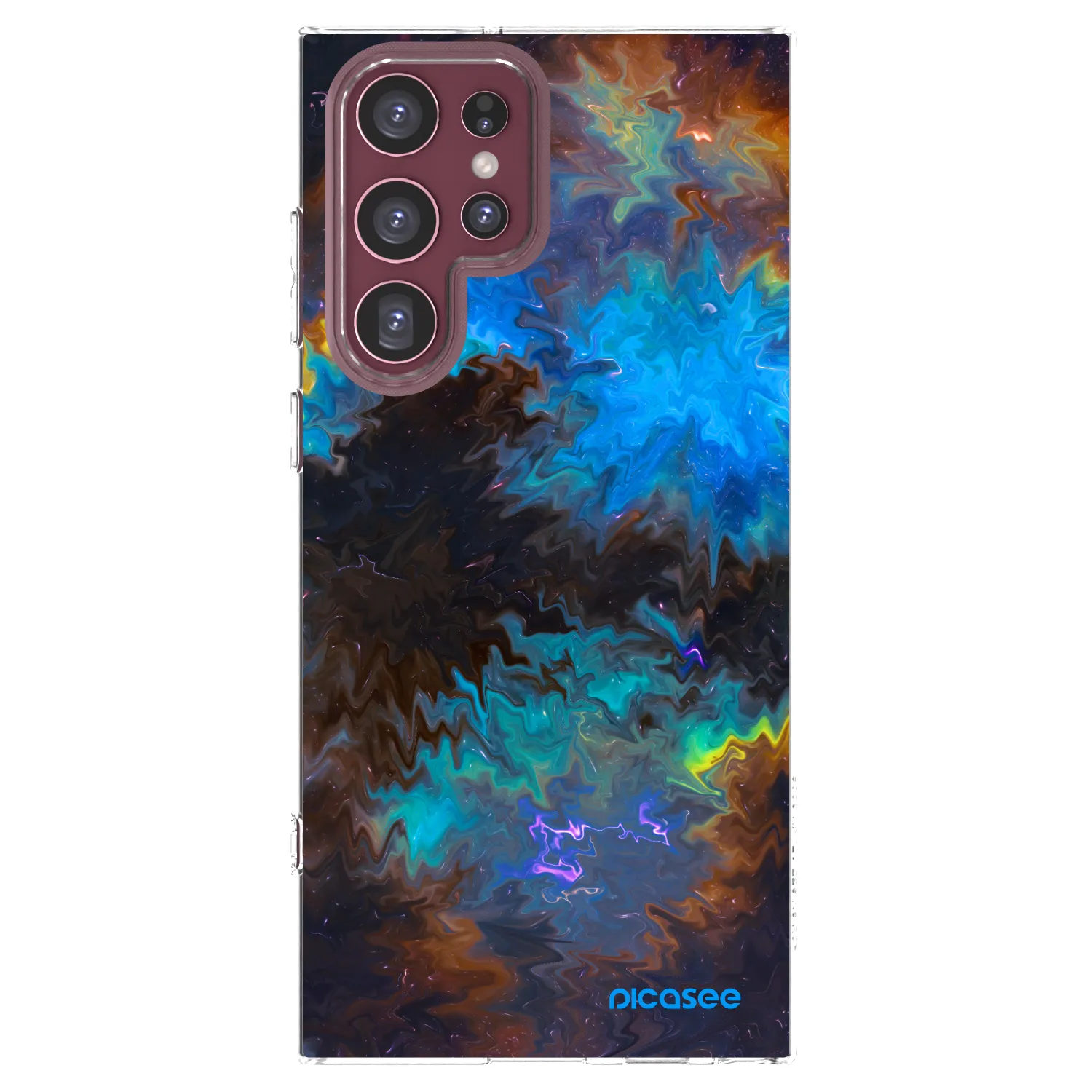 Picasee silikonowe przeźroczyste etui na Samsung Galaxy S22 Ultra 5G - Space