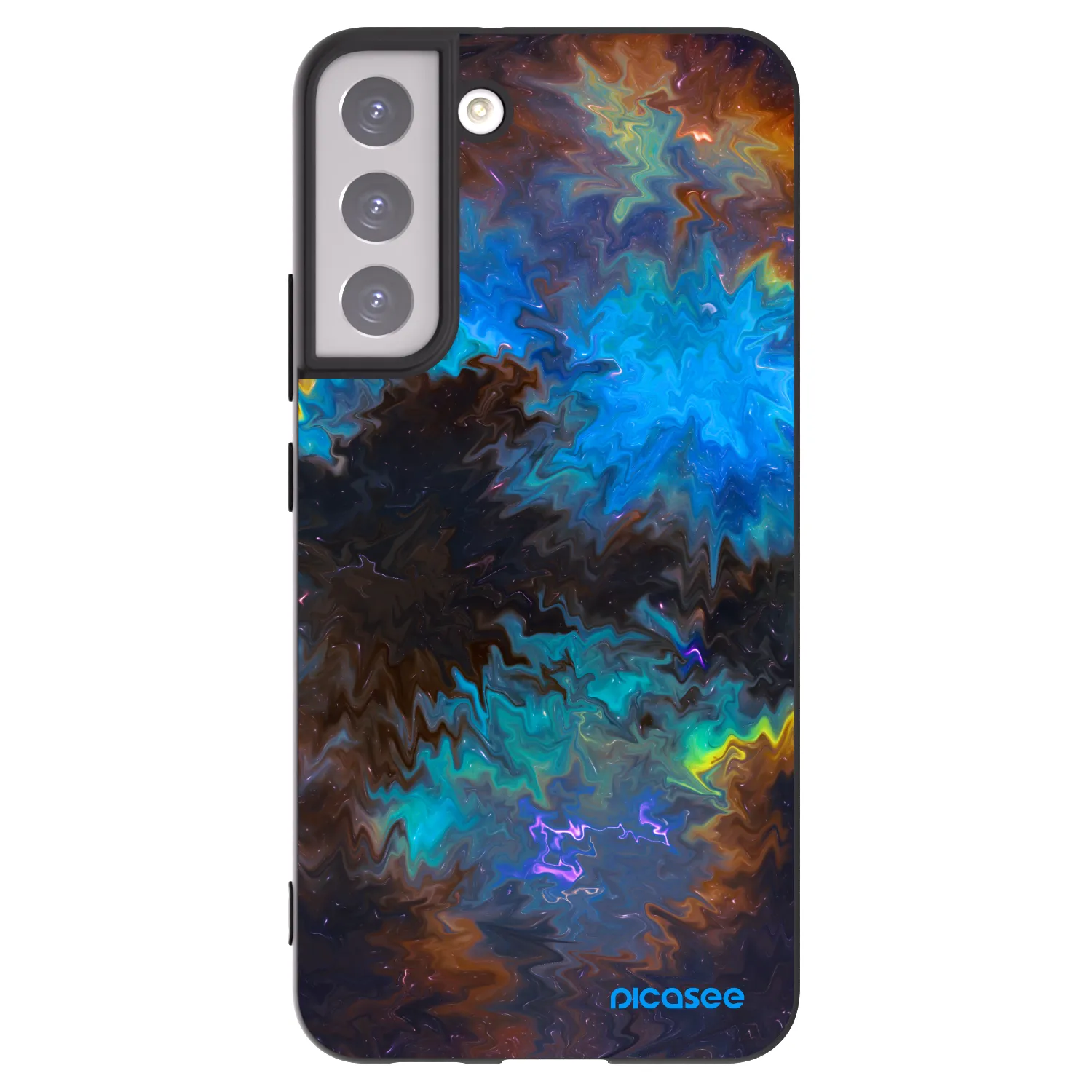 Picasee silikonowe czarne etui na Samsung Galaxy S22+ 5G - Space