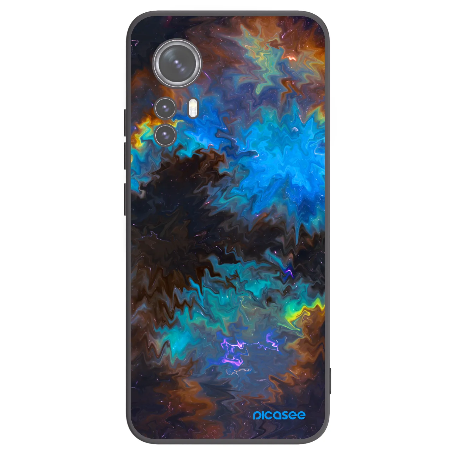Picasee silikonowe czarne etui na Xiaomi 12 - Space