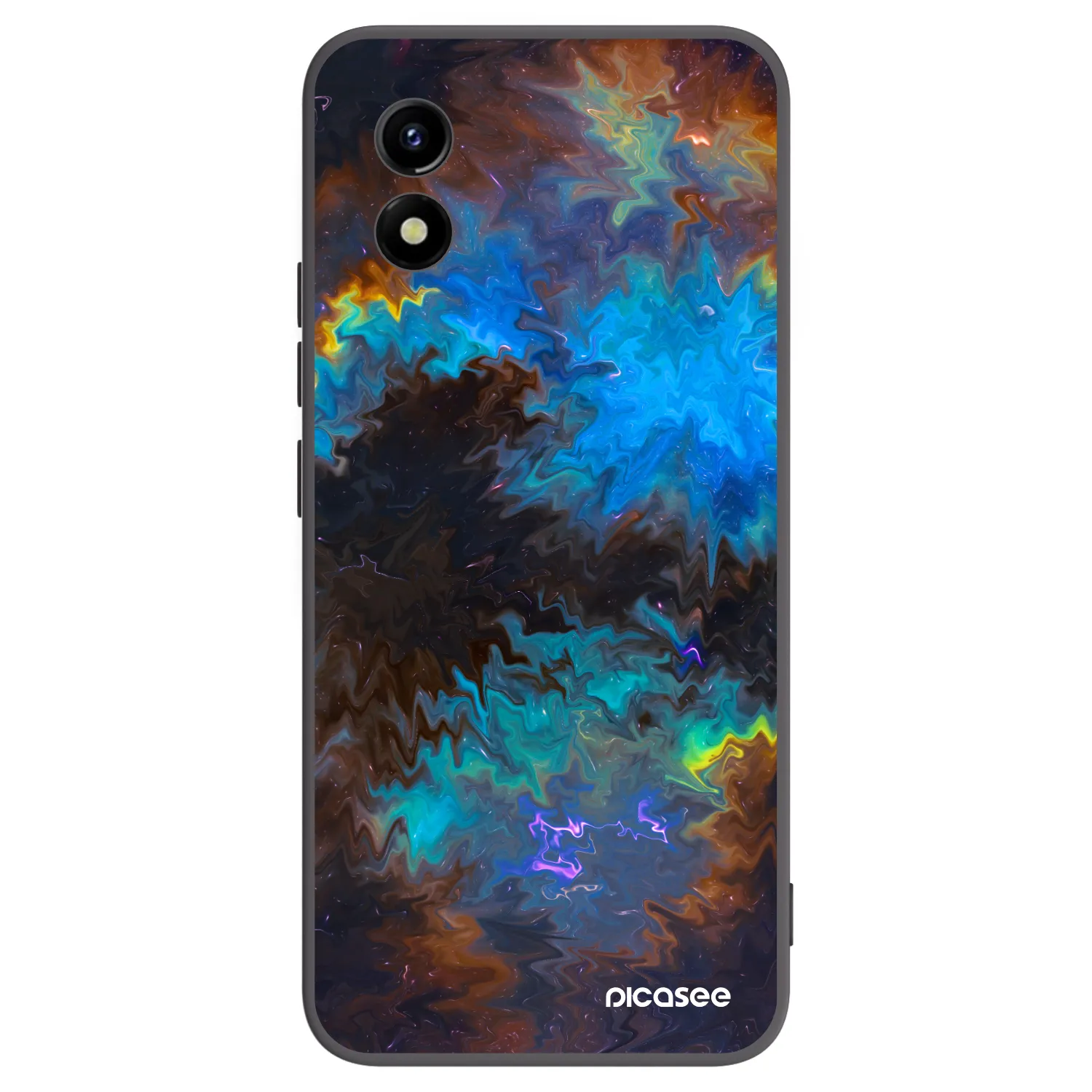 Picasee silikonowe czarne etui na Vivo Y01 - Space