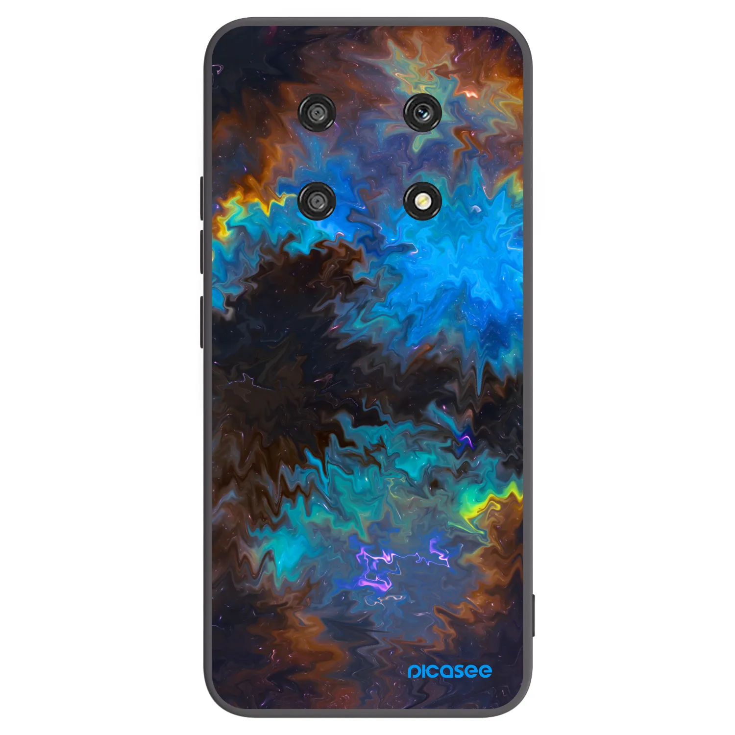 Picasee silikonowe czarne etui na Honor Magic4 Lite 5G - Space