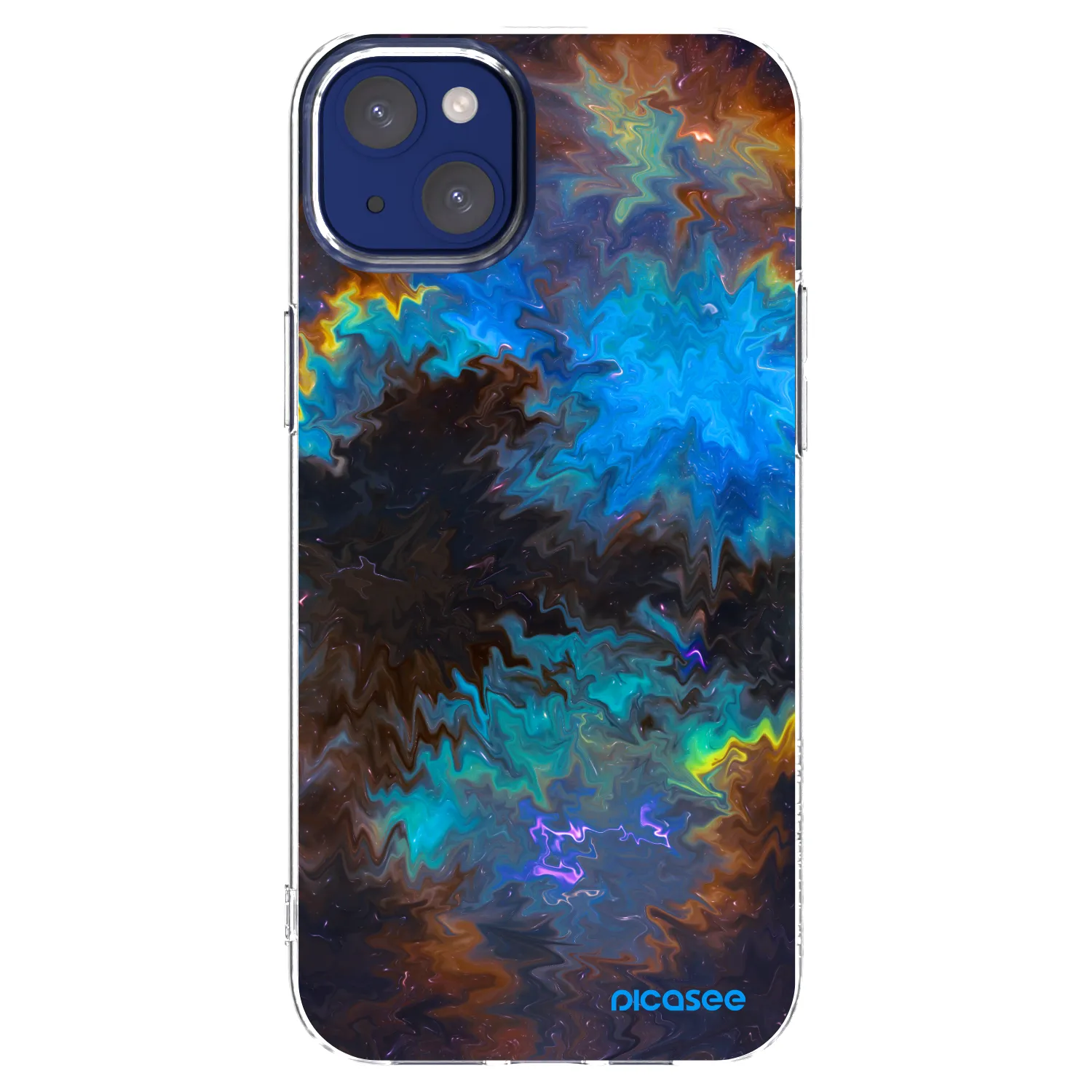Picasee silikonowe przeźroczyste etui na Apple iPhone 14 Plus - Space