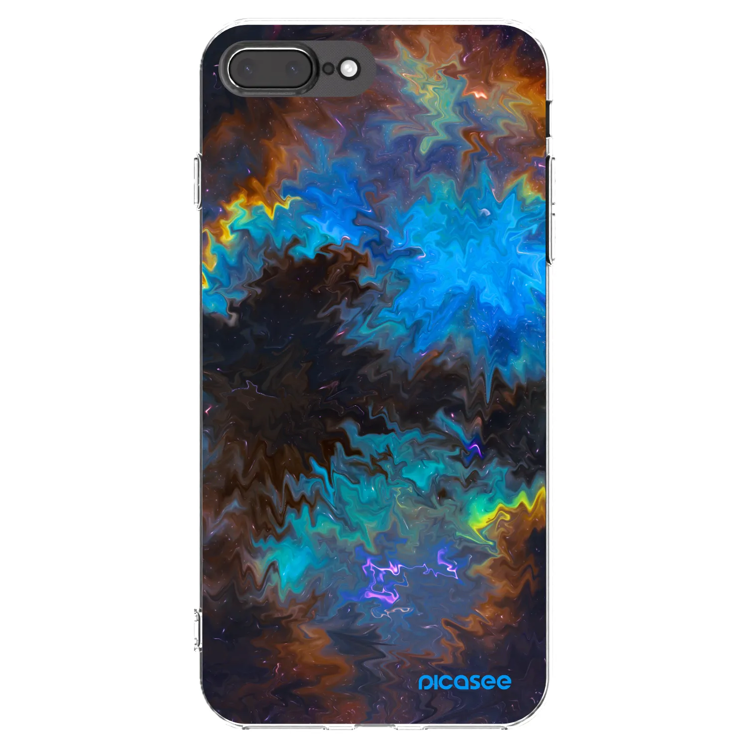 Picasee silikonowe przeźroczyste etui na Apple iPhone 8 Plus - Space