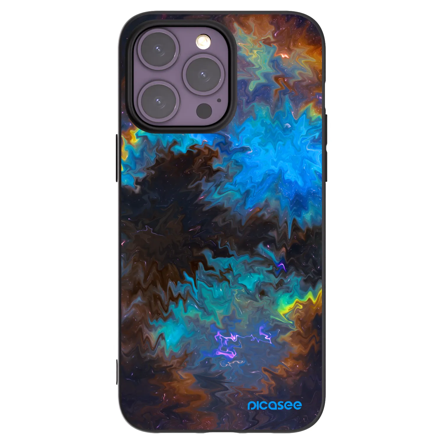 Picasee silikonowe czarne etui na Apple iPhone 14 Pro Max - Space