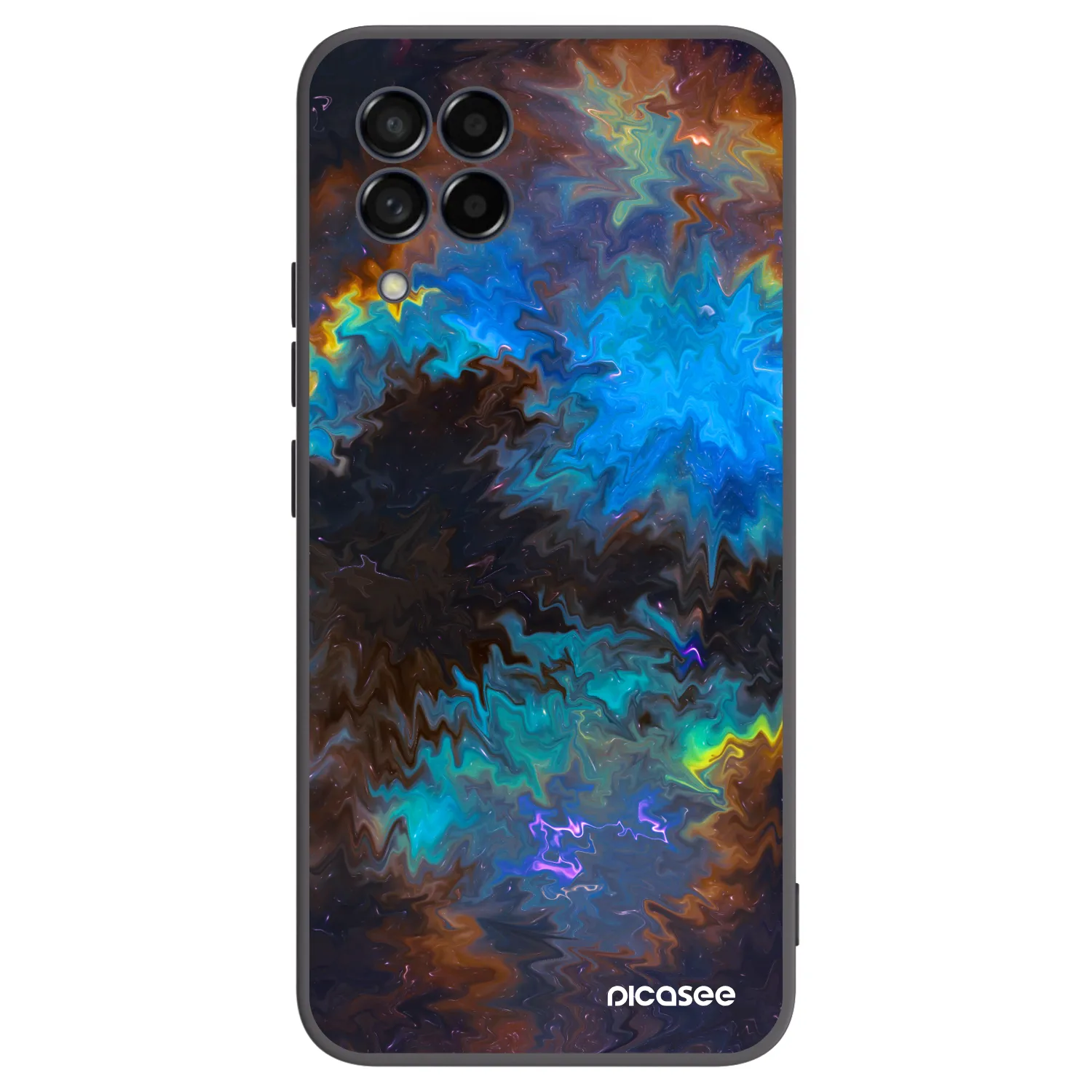 Picasee silikonowe czarne etui na Samsung Galaxy M53 5G - Space