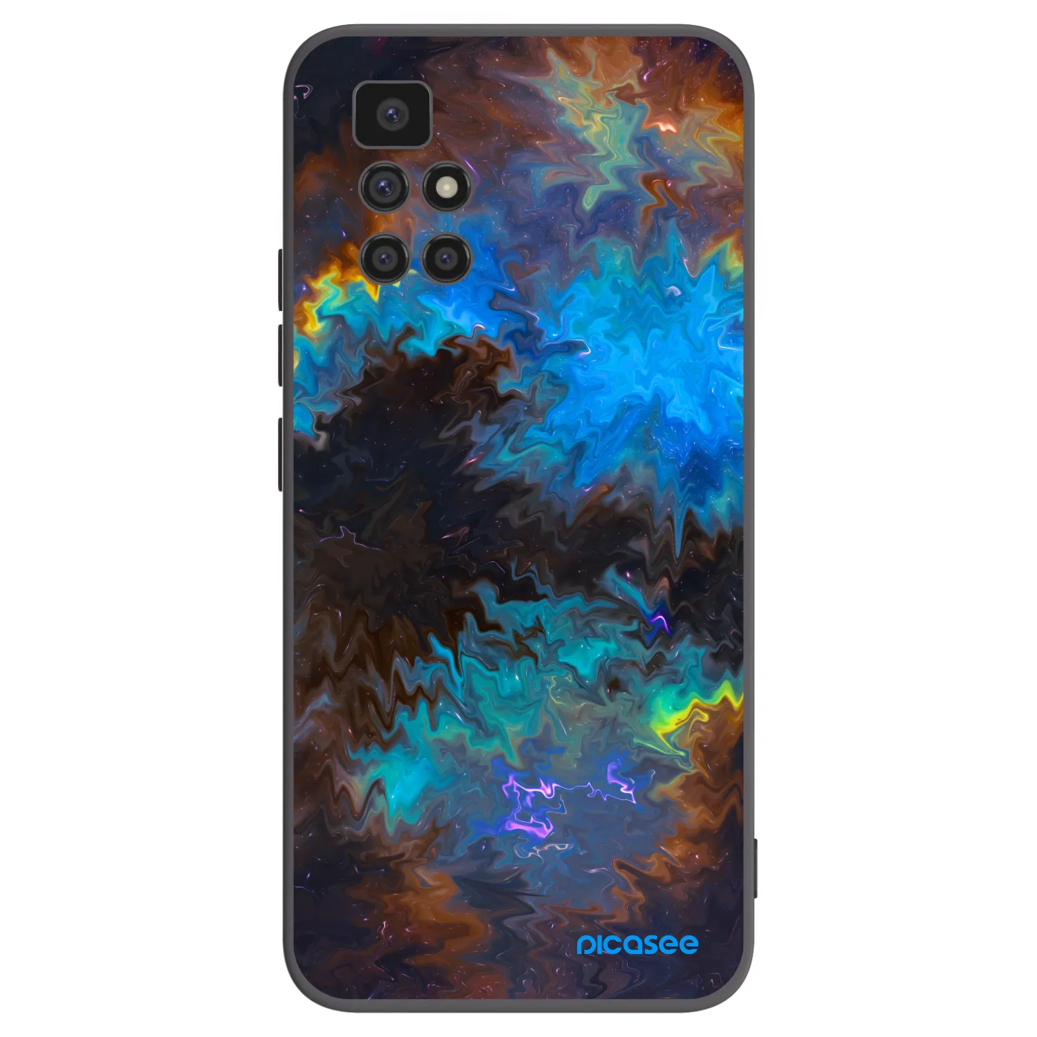 Picasee silikonowe czarne etui na Xiaomi Redmi 10 (2022) - Space