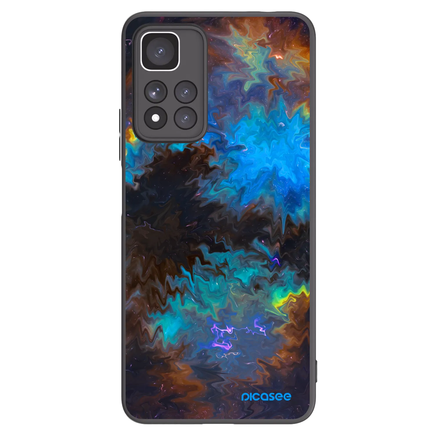 Picasee silikonowe czarne etui na Xiaomi Redmi Note 11 Pro+ 5G - Space