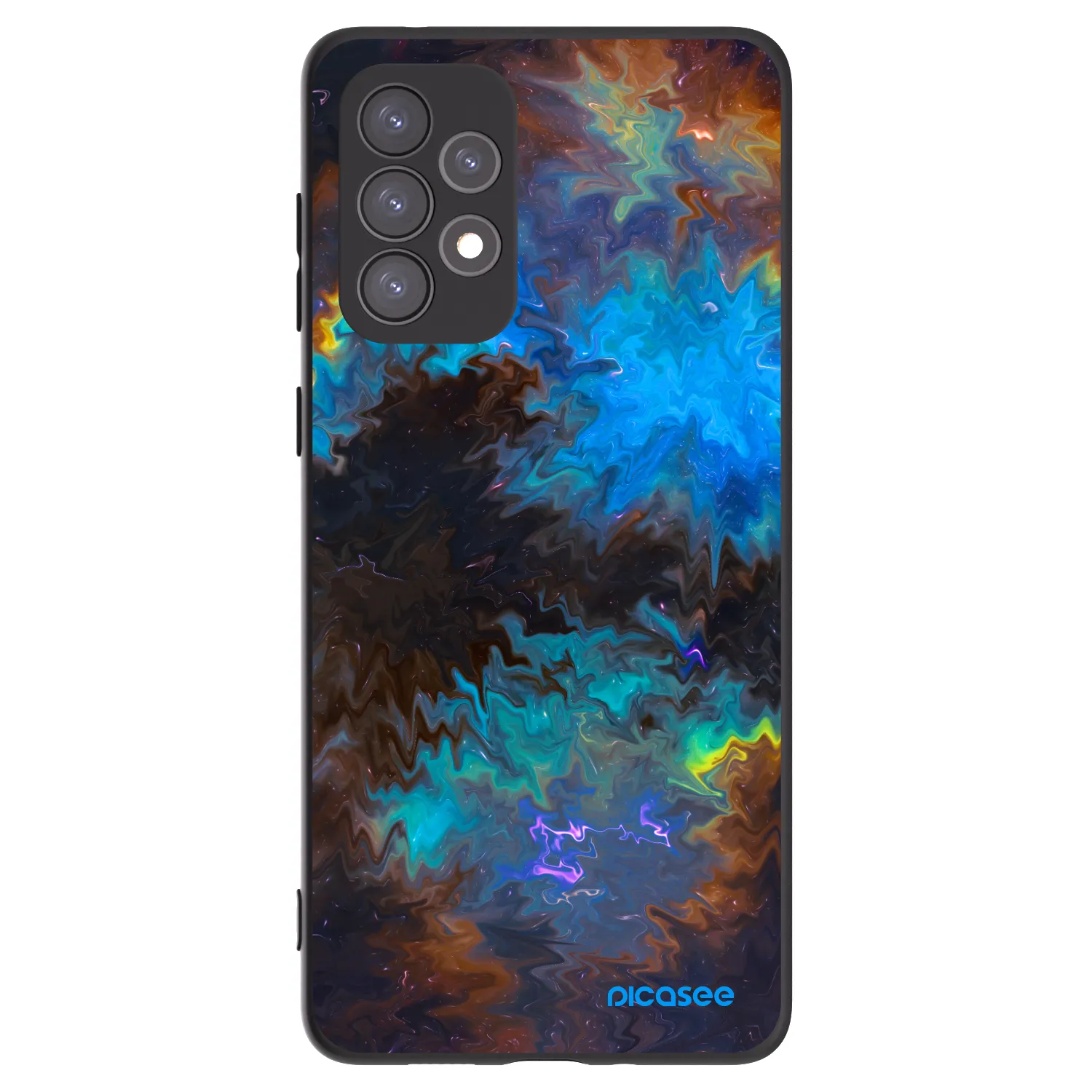 Picasee silikonowe czarne etui na Samsung Galaxy A73 5G - Space
