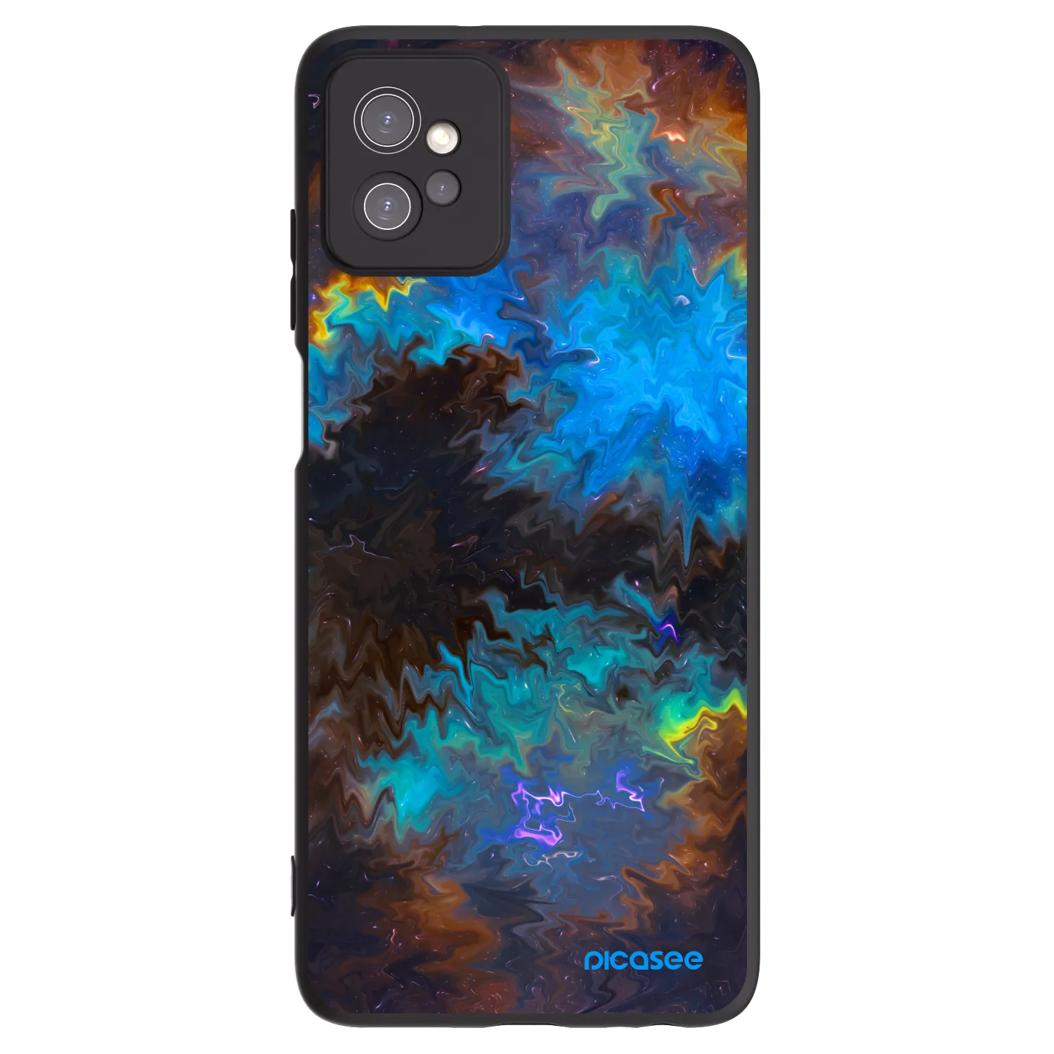 Picasee silikonowe czarne etui na Motorola Moto G32 - Space