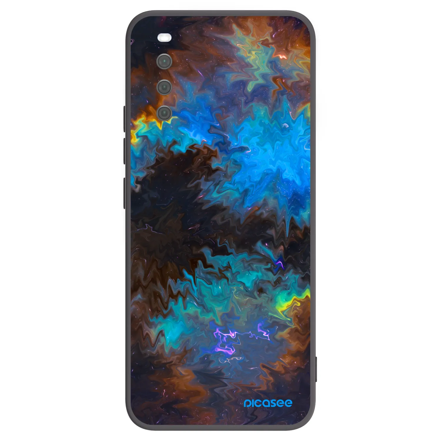 Picasee silikonowe czarne etui na Sony Xperia 10 III - Space