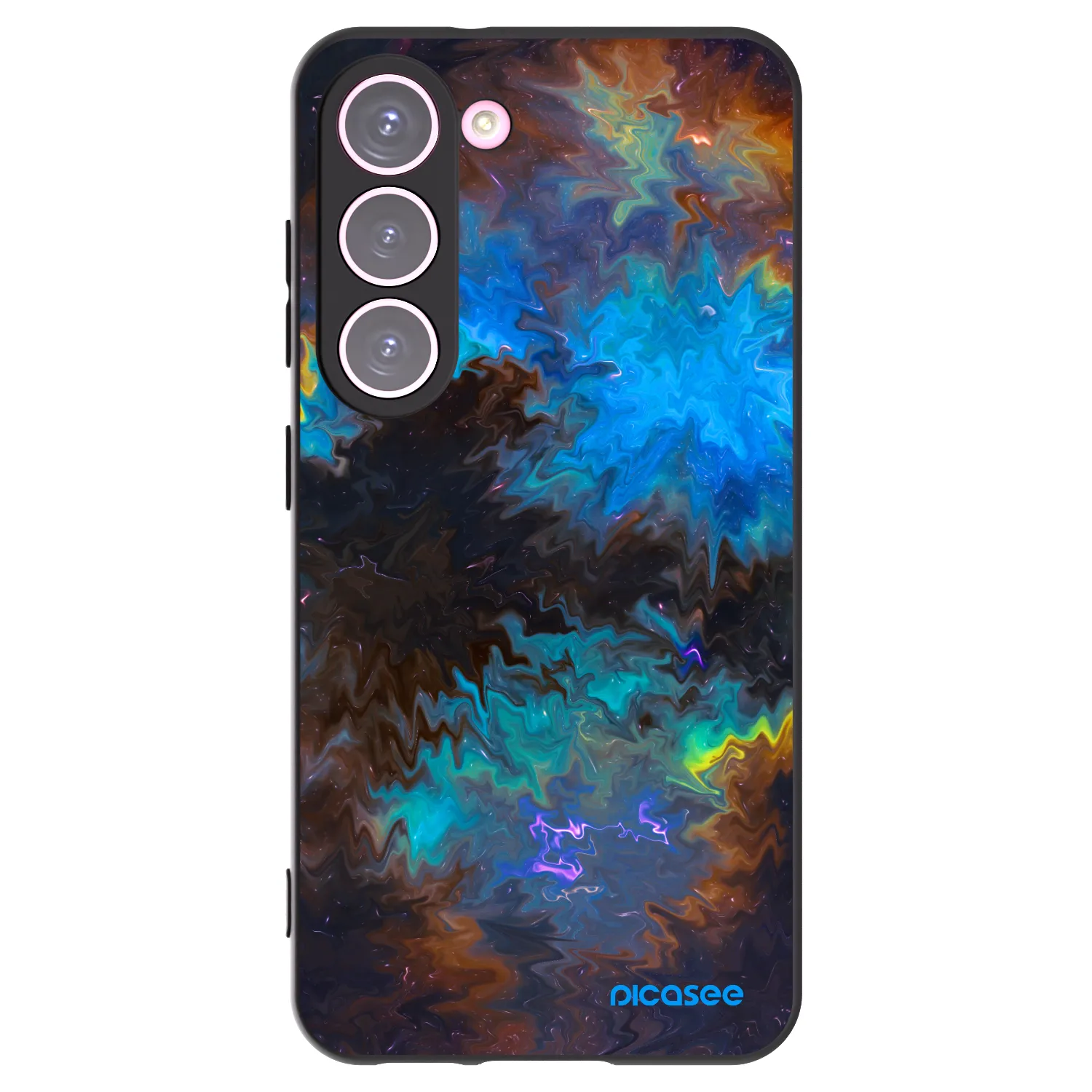 Picasee silikonowe czarne etui na Samsung Galaxy S23 5G - Space