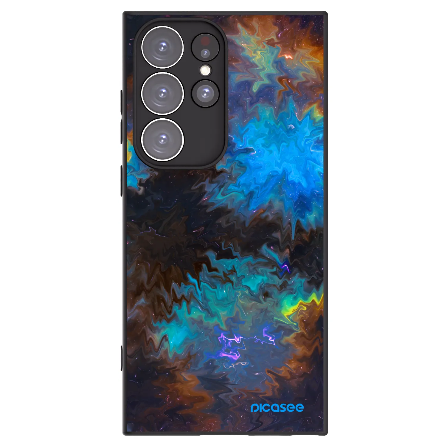 Picasee silikonowe czarne etui na Samsung Galaxy S23 Ultra 5G - Space