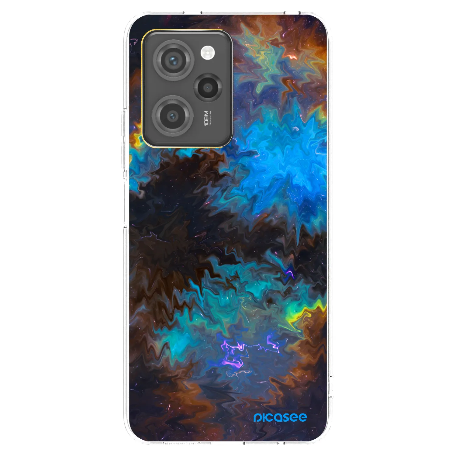 Picasee silikonowe czarne etui na Xiaomi Poco X5 Pro - Space