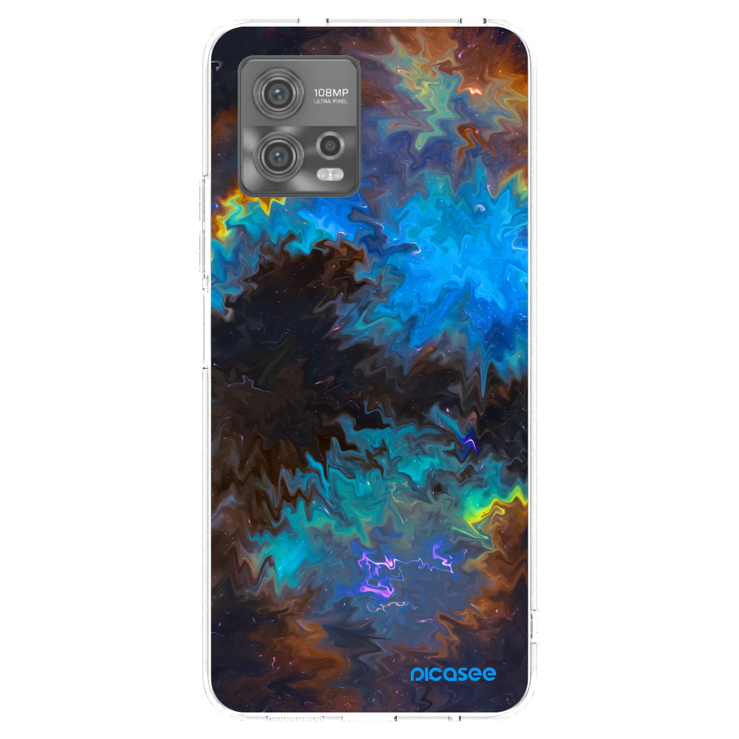 Picasee silikonowe przeźroczyste etui na Motorola Moto G72 - Space