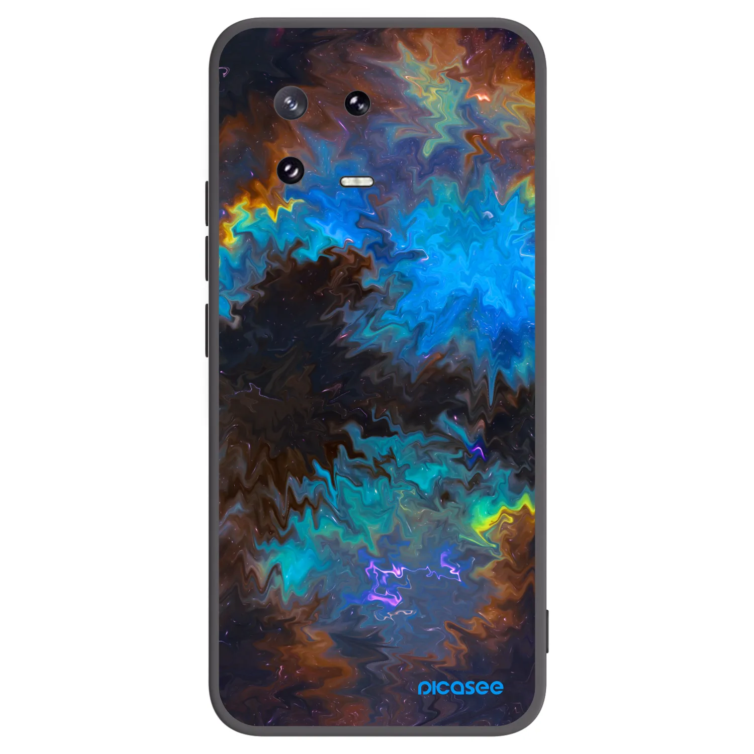 Picasee silikonowe czarne etui na Xiaomi 13 Pro - Space