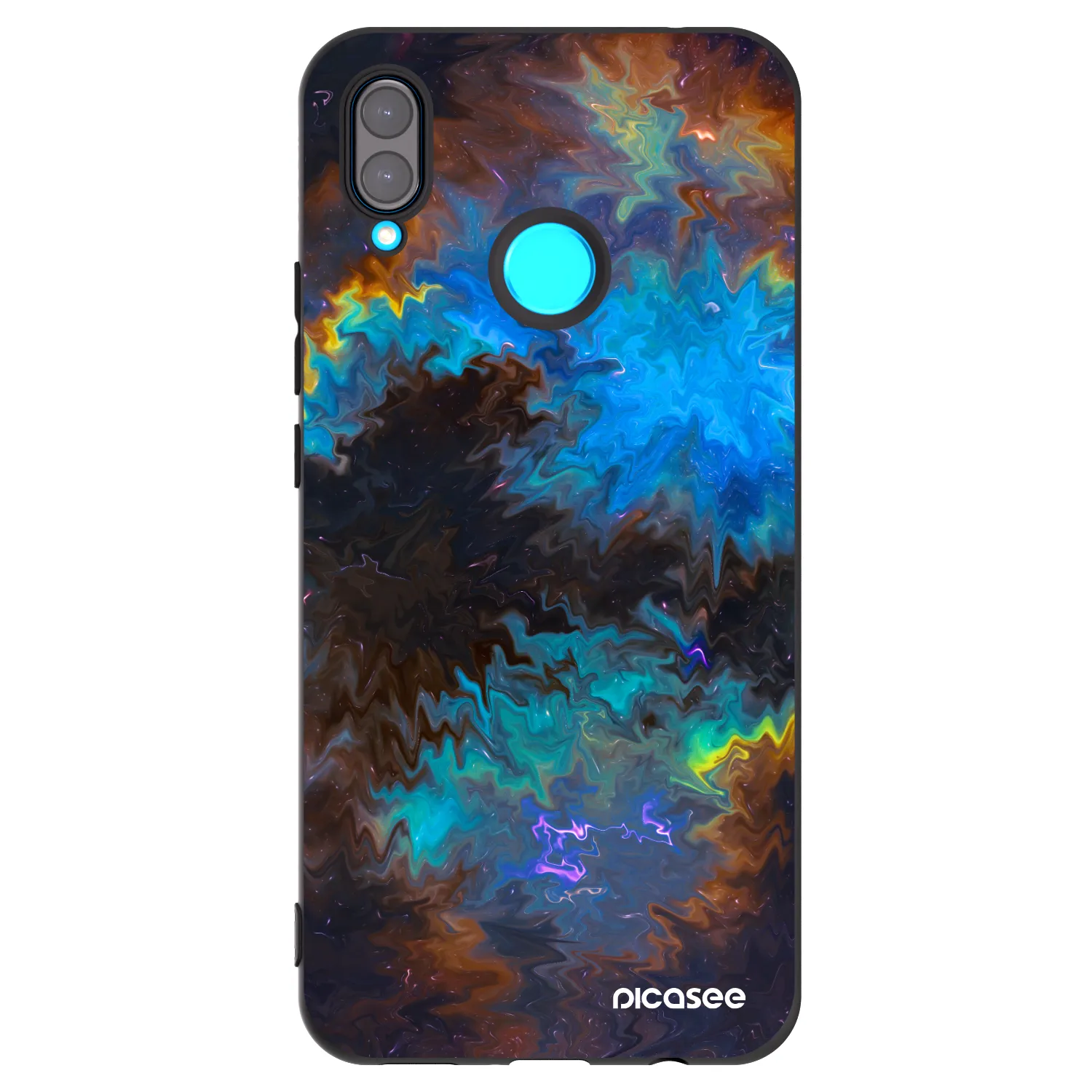 Picasee silikonowe czarne etui na Huawei Nova 3i - Space