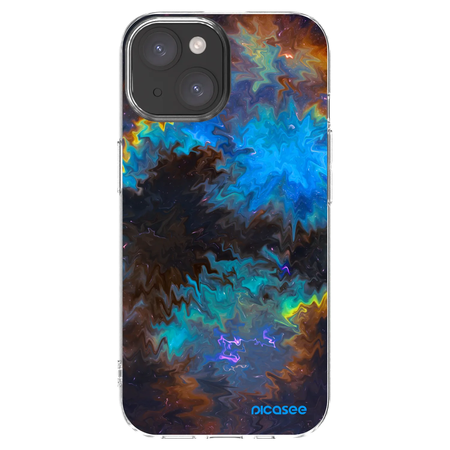 Picasee silikonowe przeźroczyste etui na Apple iPhone 15 - Space