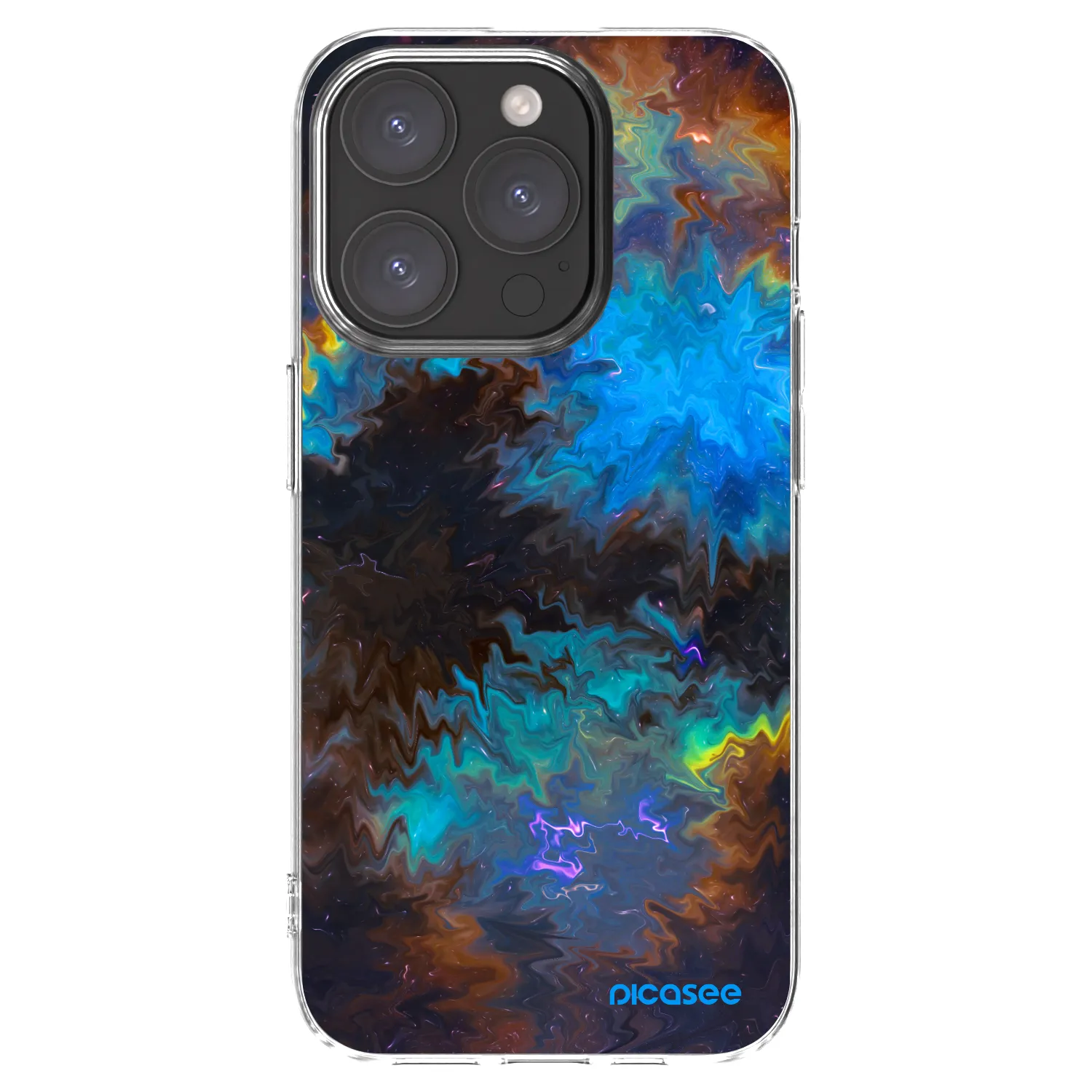 Picasee silikonowe przeźroczyste etui na Apple iPhone 15 Pro - Space