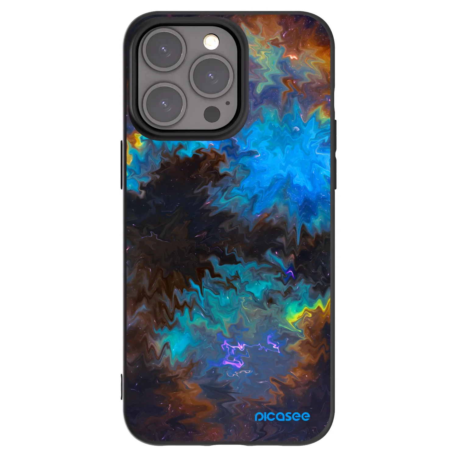 Picasee silikonowe czarne etui na Apple iPhone 15 Pro Max - Space