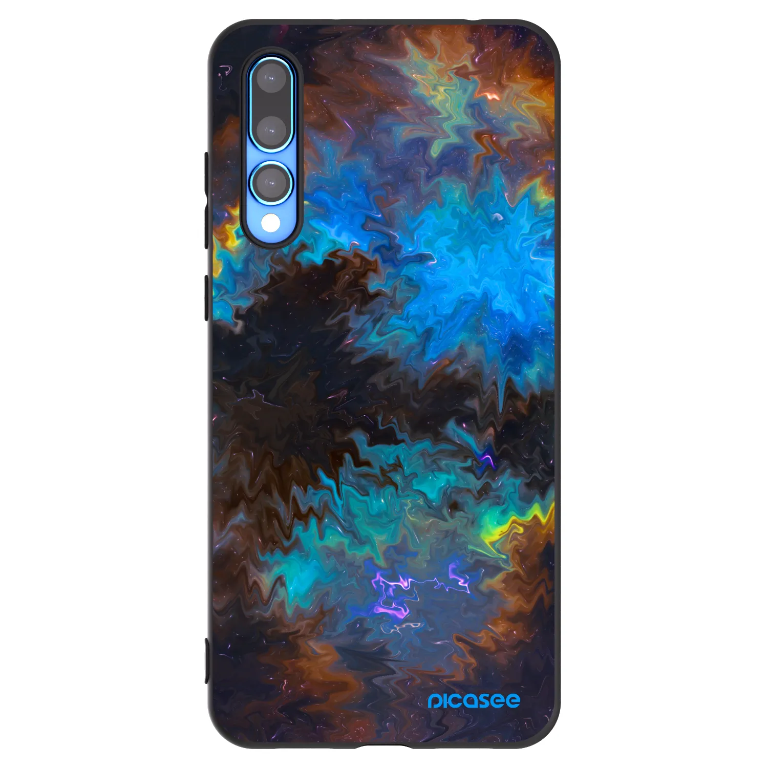 Picasee silikonowe czarne etui na Huawei P20 Pro - Space