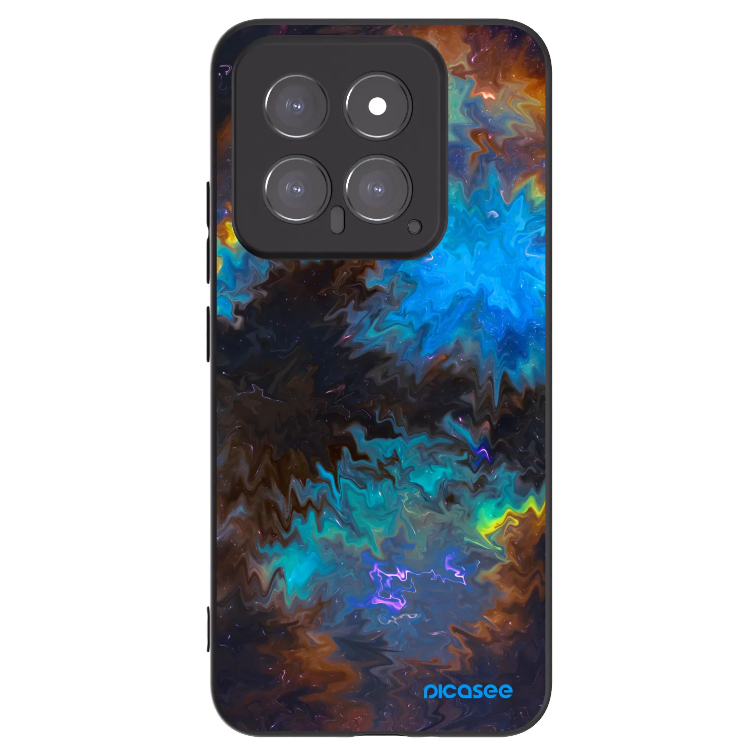 Picasee silikonowe czarne etui na Xiaomi 14 - Space