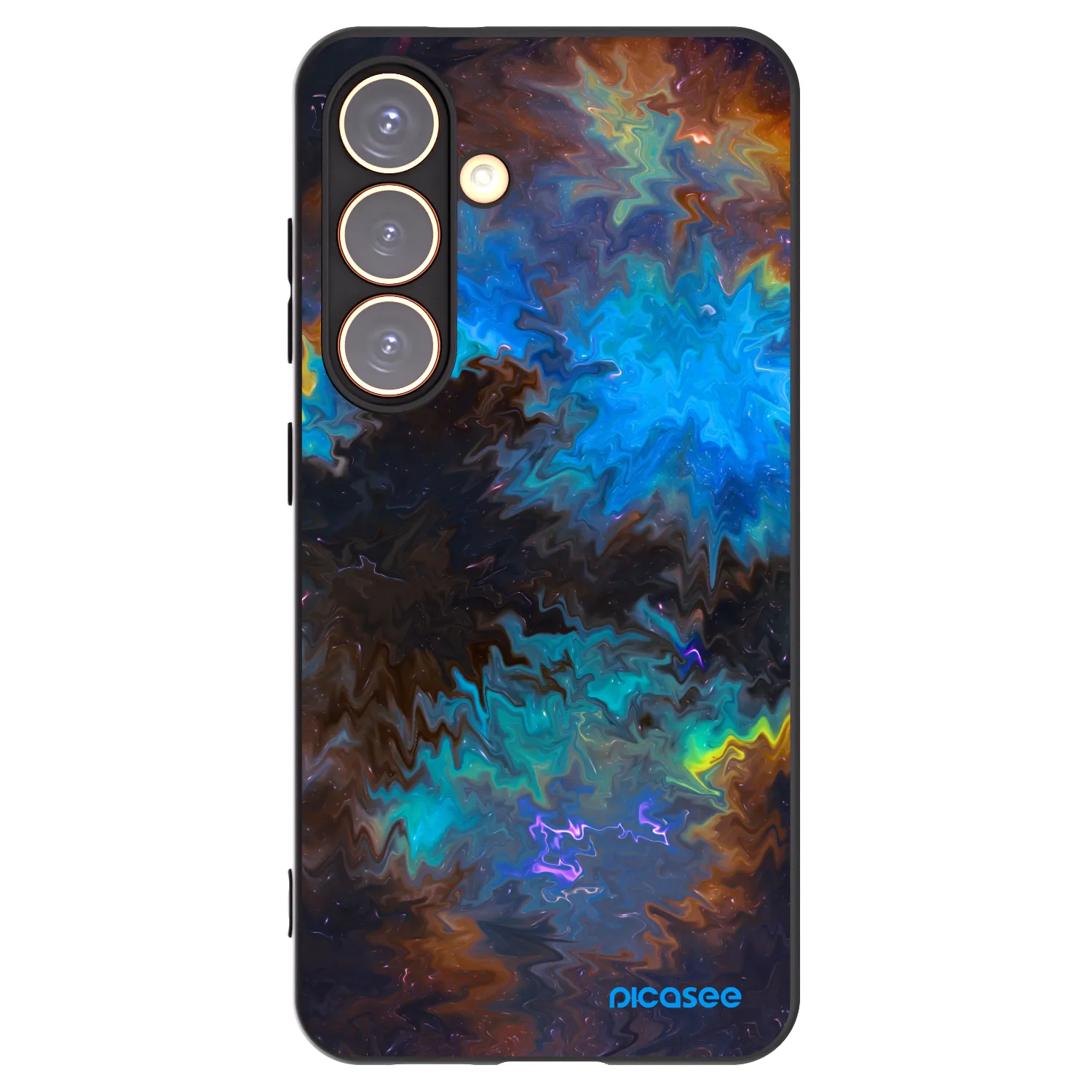 Picasee silikonowe czarne etui na Samsung Galaxy S24 S921B 5G - Space
