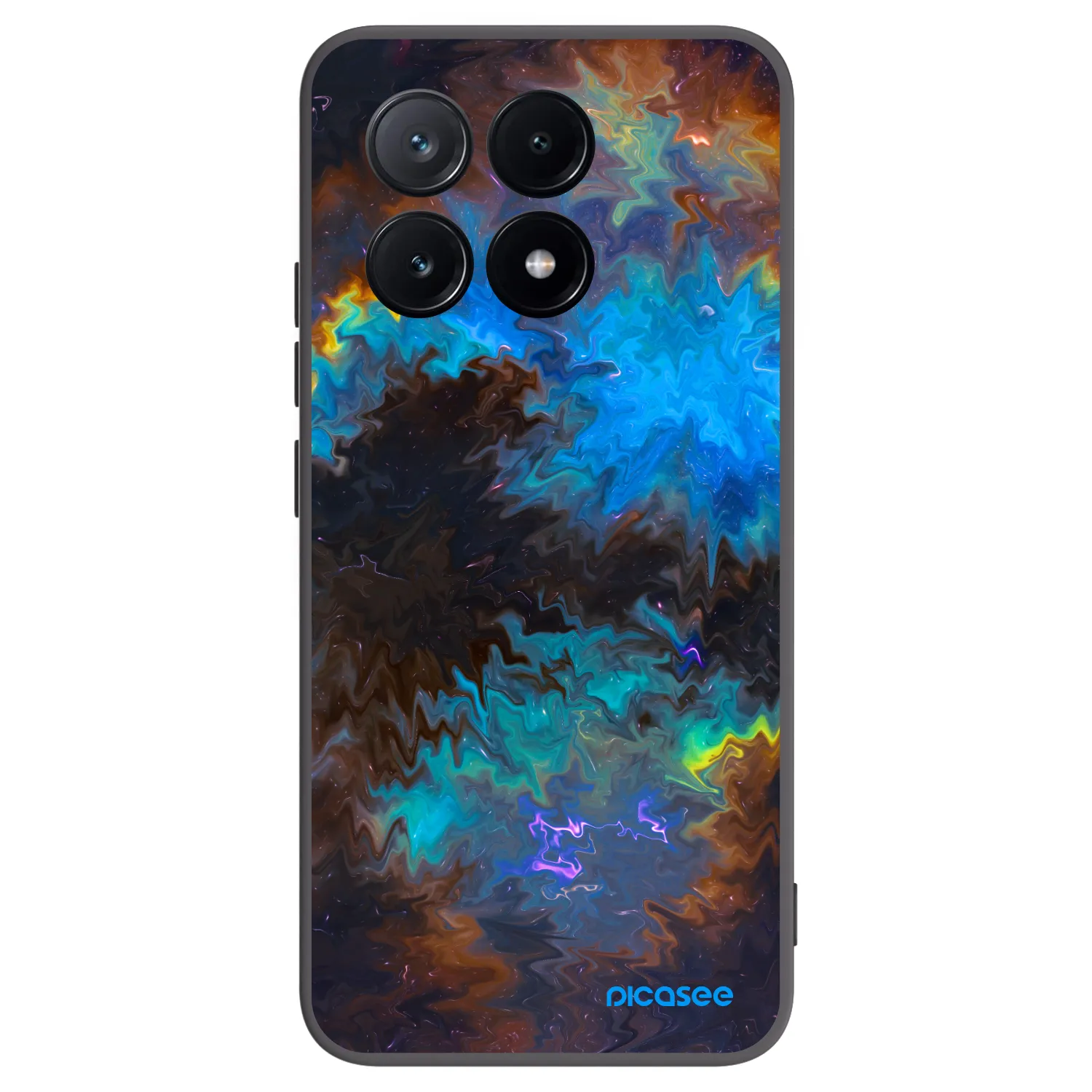 Picasee silikonowe czarne etui na Xiaomi Poco X6 Pro - Space
