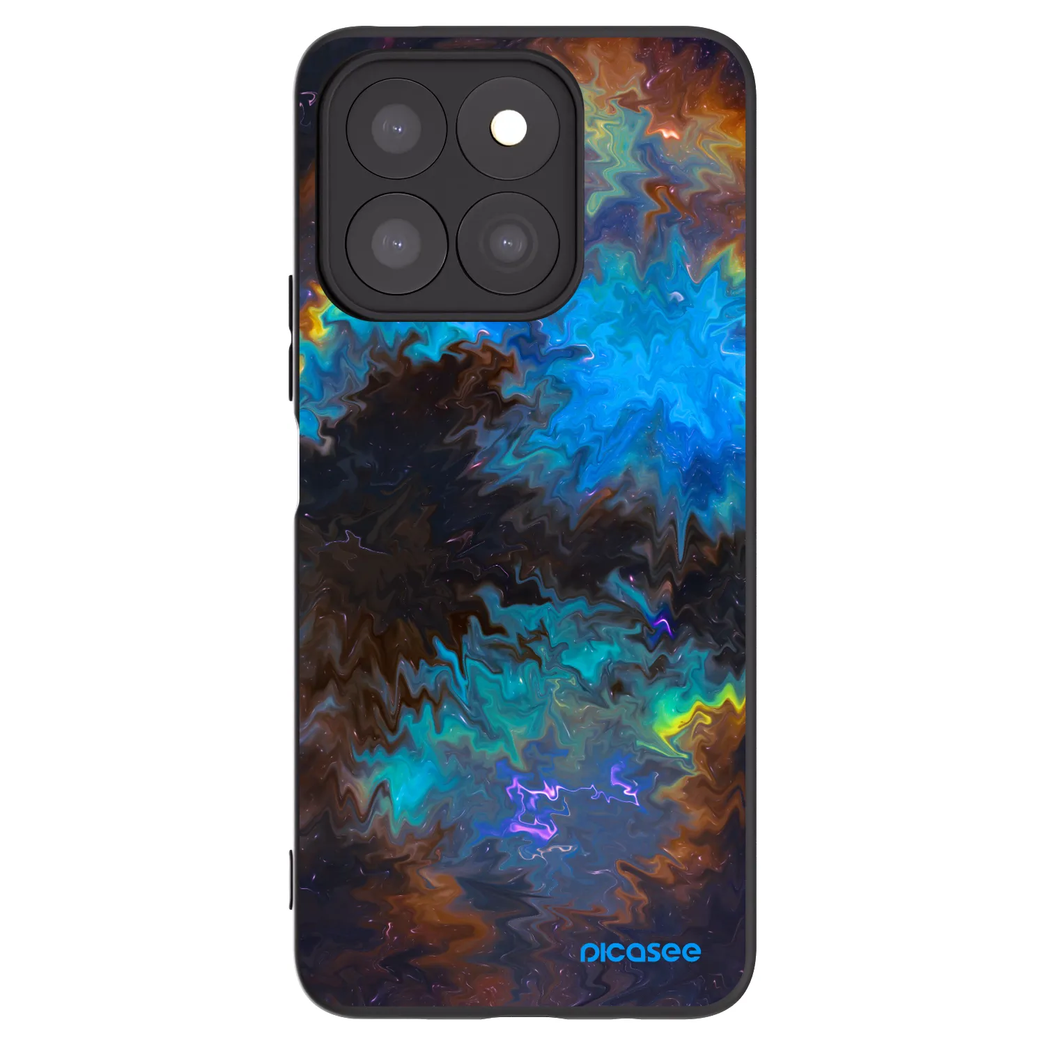 Picasee silikonowe czarne etui na Honor X8b - Space