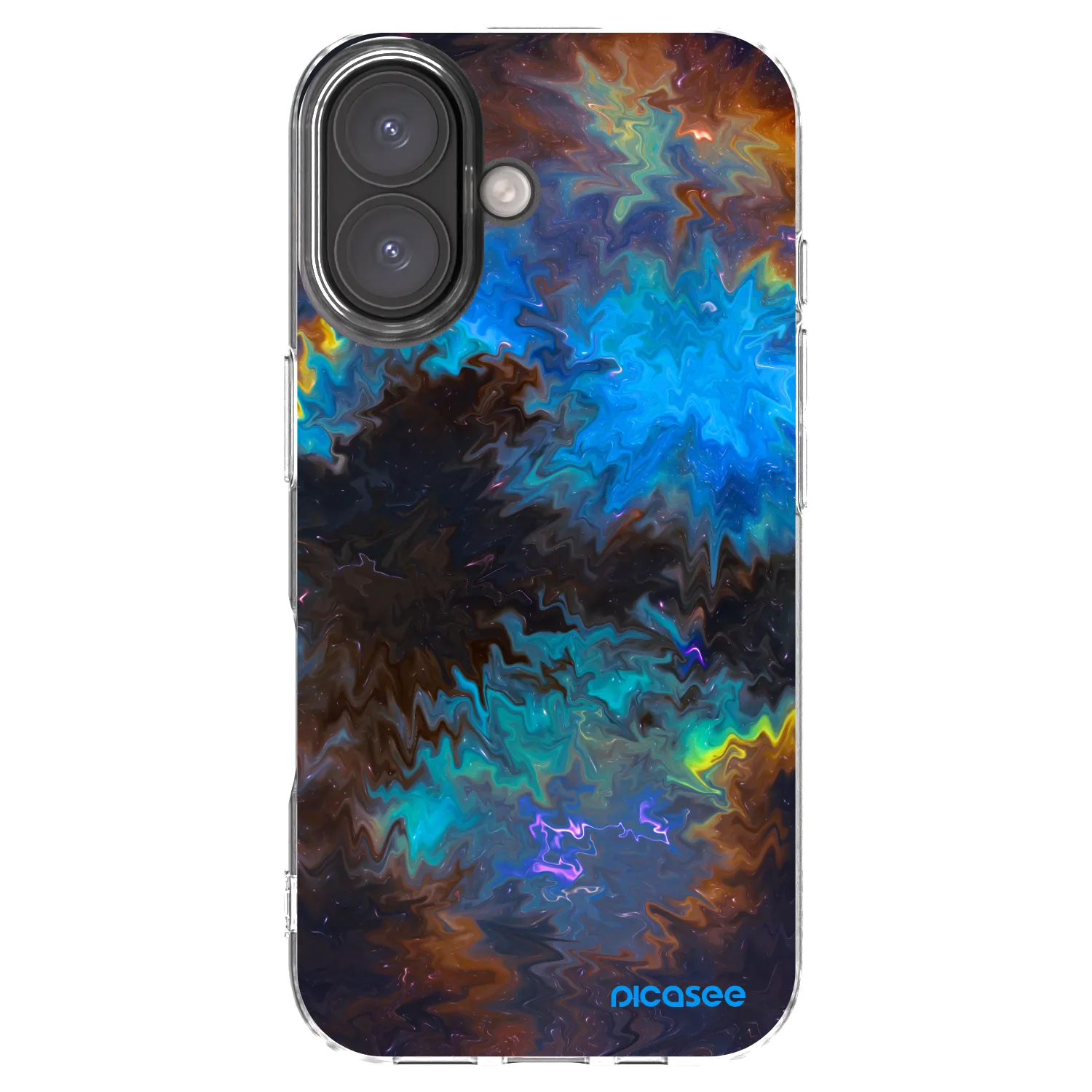 Picasee silikonowe przeźroczyste etui na Apple iPhone 16 - Space