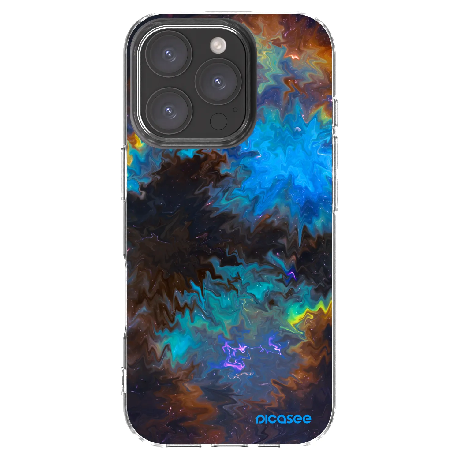 Picasee silikonowe przeźroczyste etui na Apple iPhone 16 Pro - Space