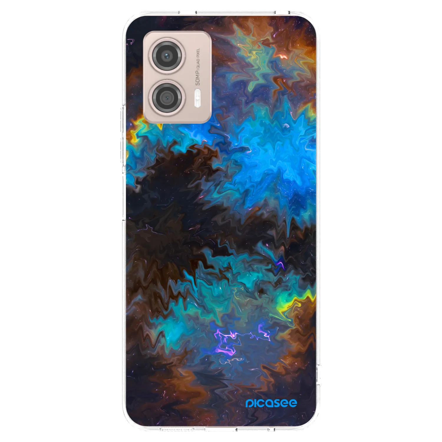 Picasee silikonowe przeźroczyste etui na Motorola Moto G53 5G - Space