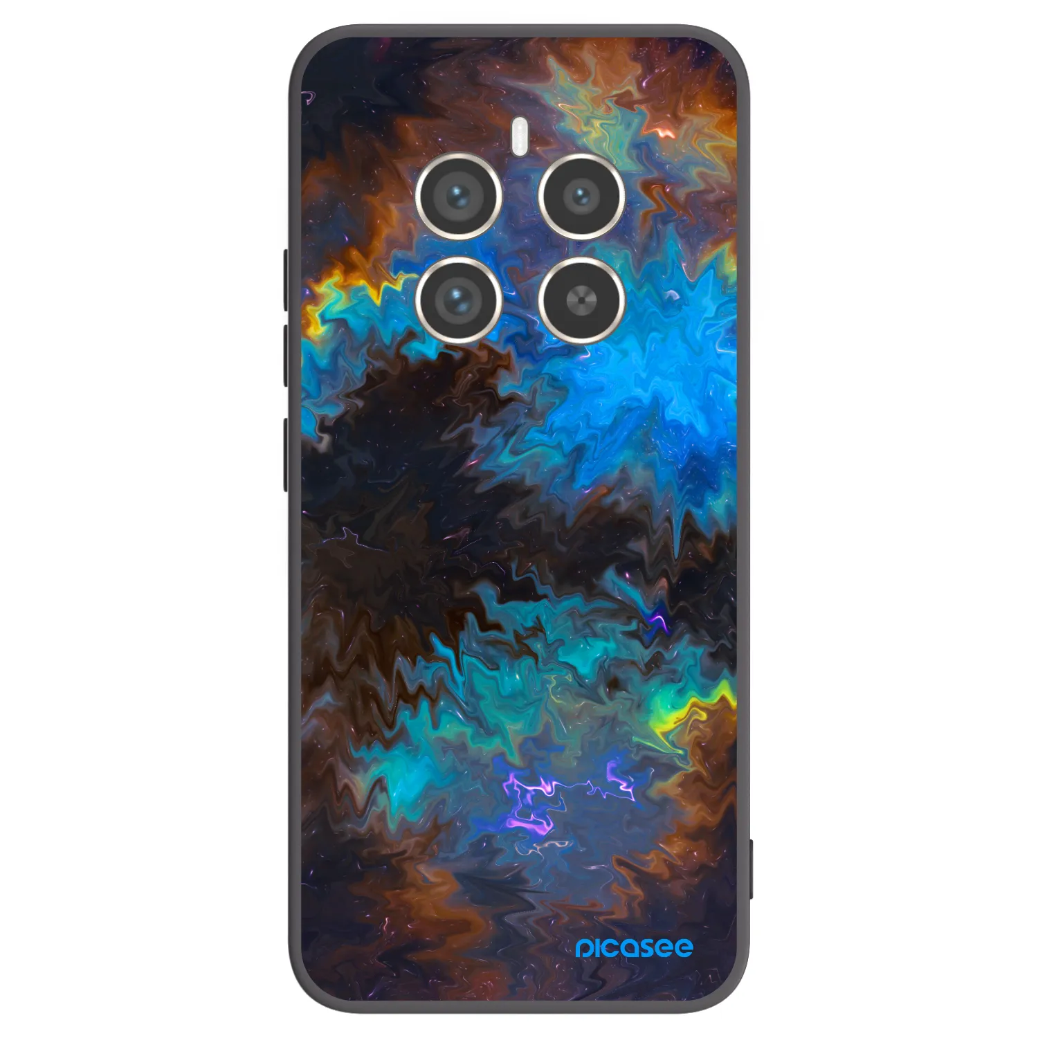 Picasee silikonowe czarne etui na Realme 12 Pro 5G - Space