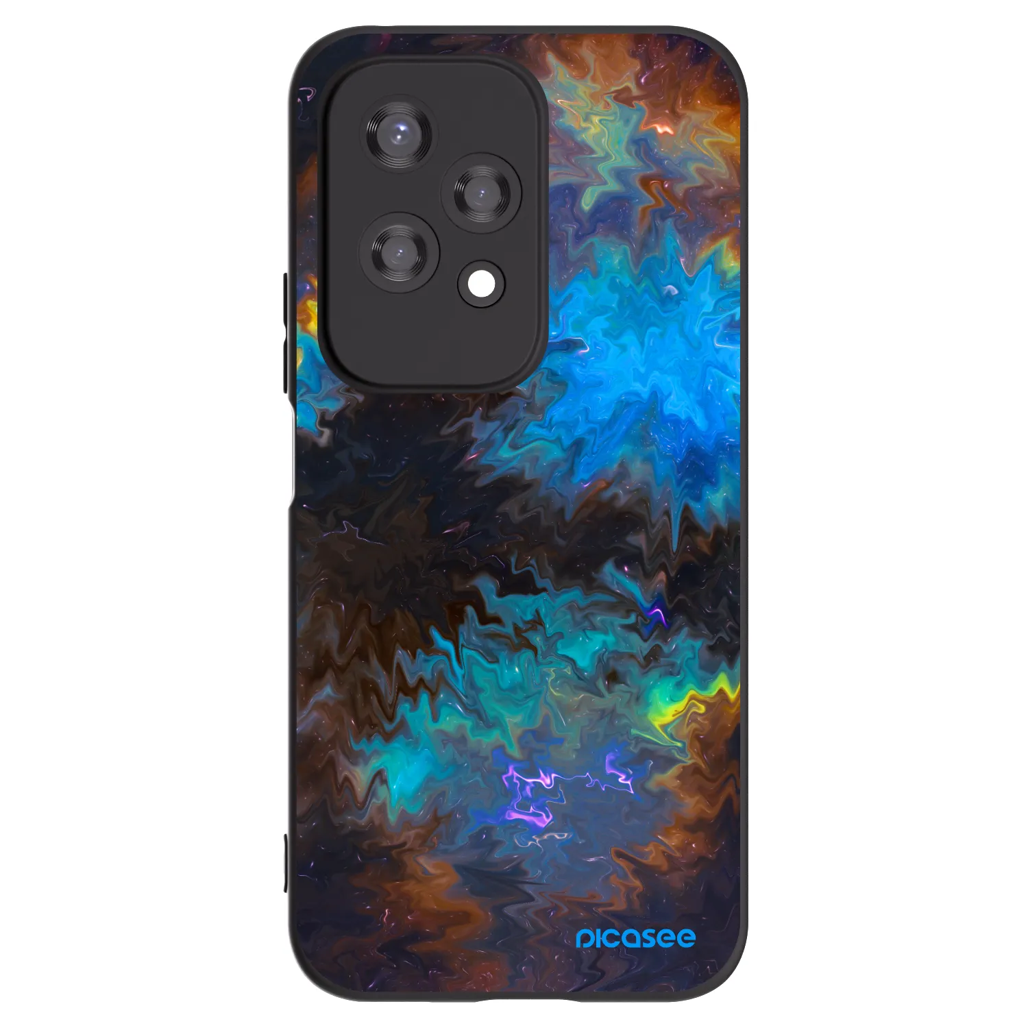 Picasee silikonowe czarne etui na Honor 200 Lite - Space