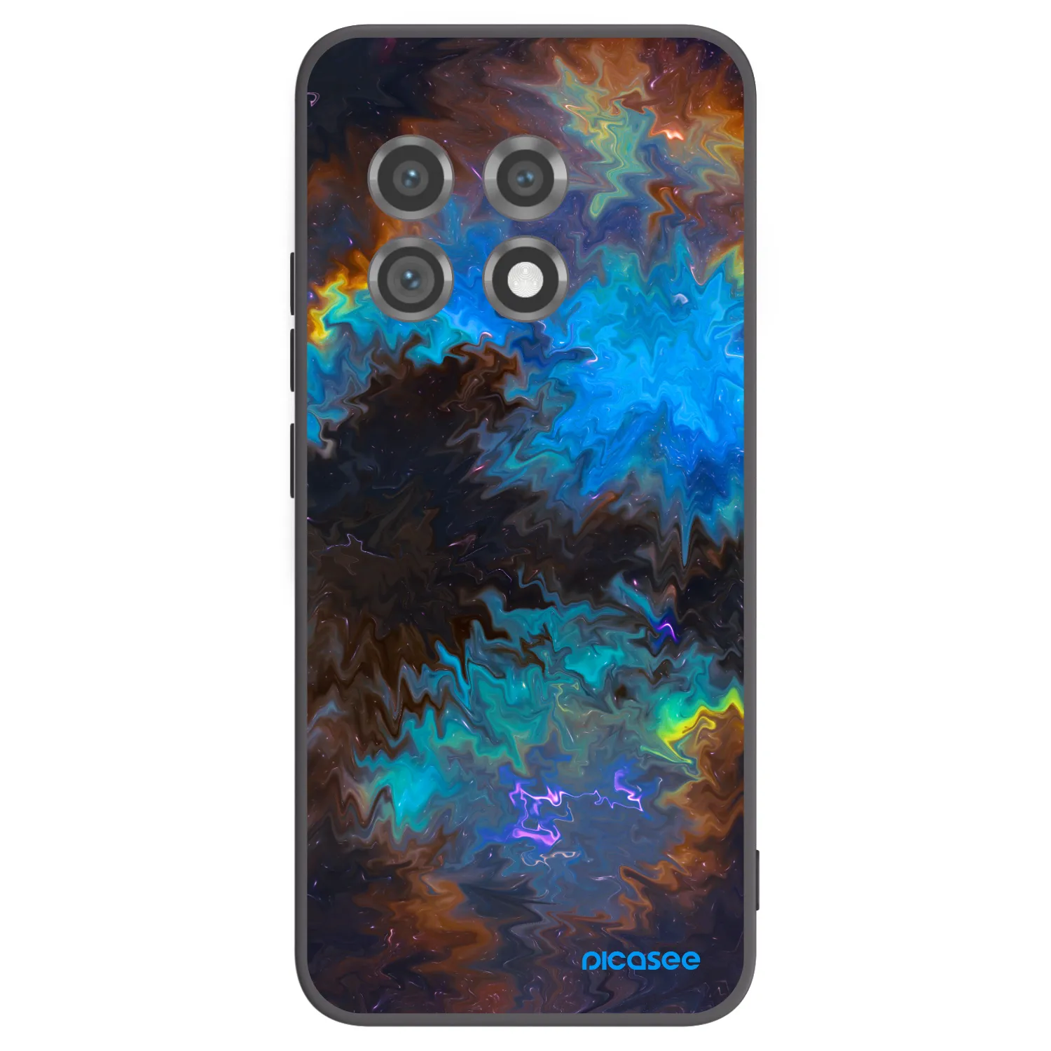 Picasee silikonowe czarne etui na OnePlus 11 5G - Space