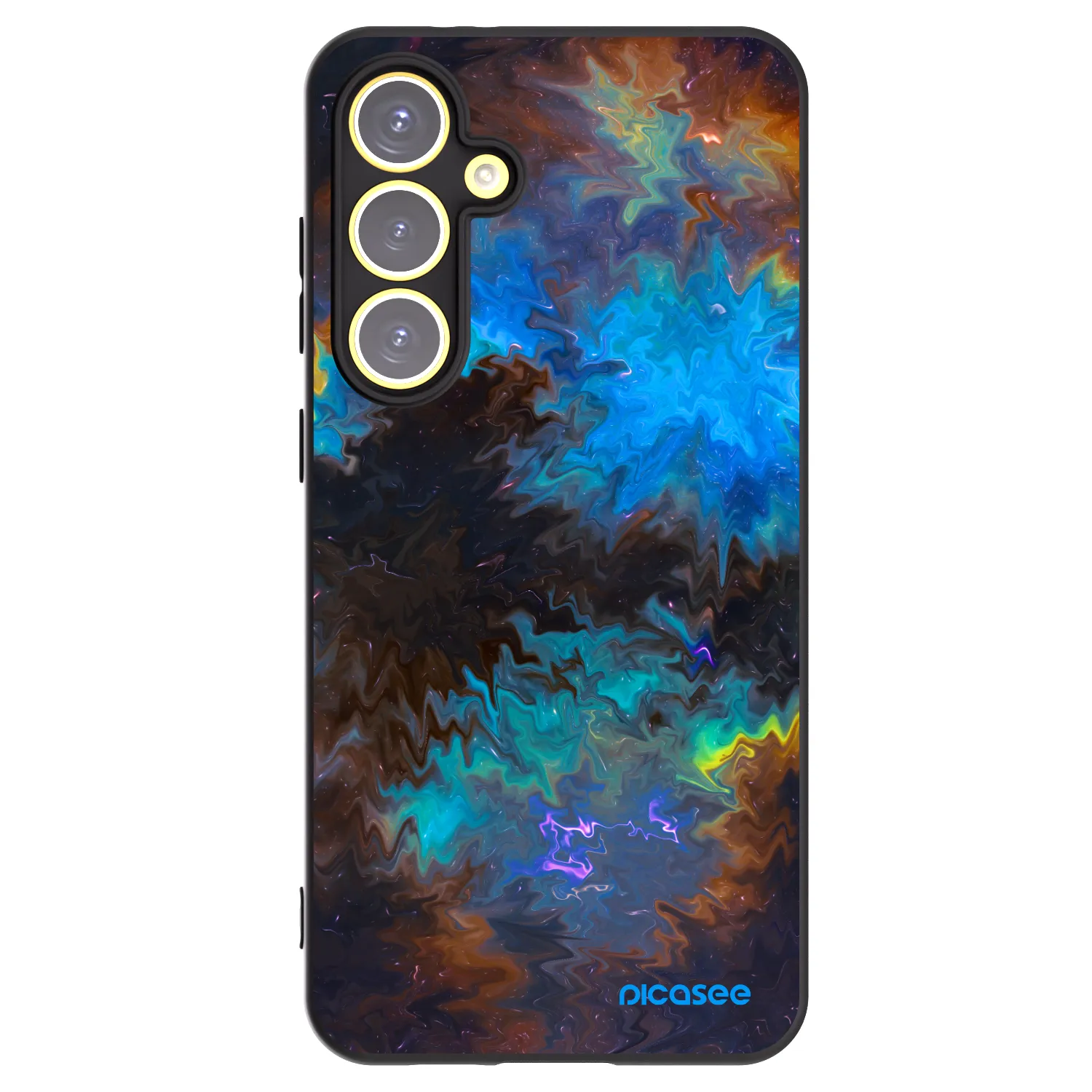 Picasee silikonowe czarne etui na Samsung Galaxy S24 FE S721B - Space