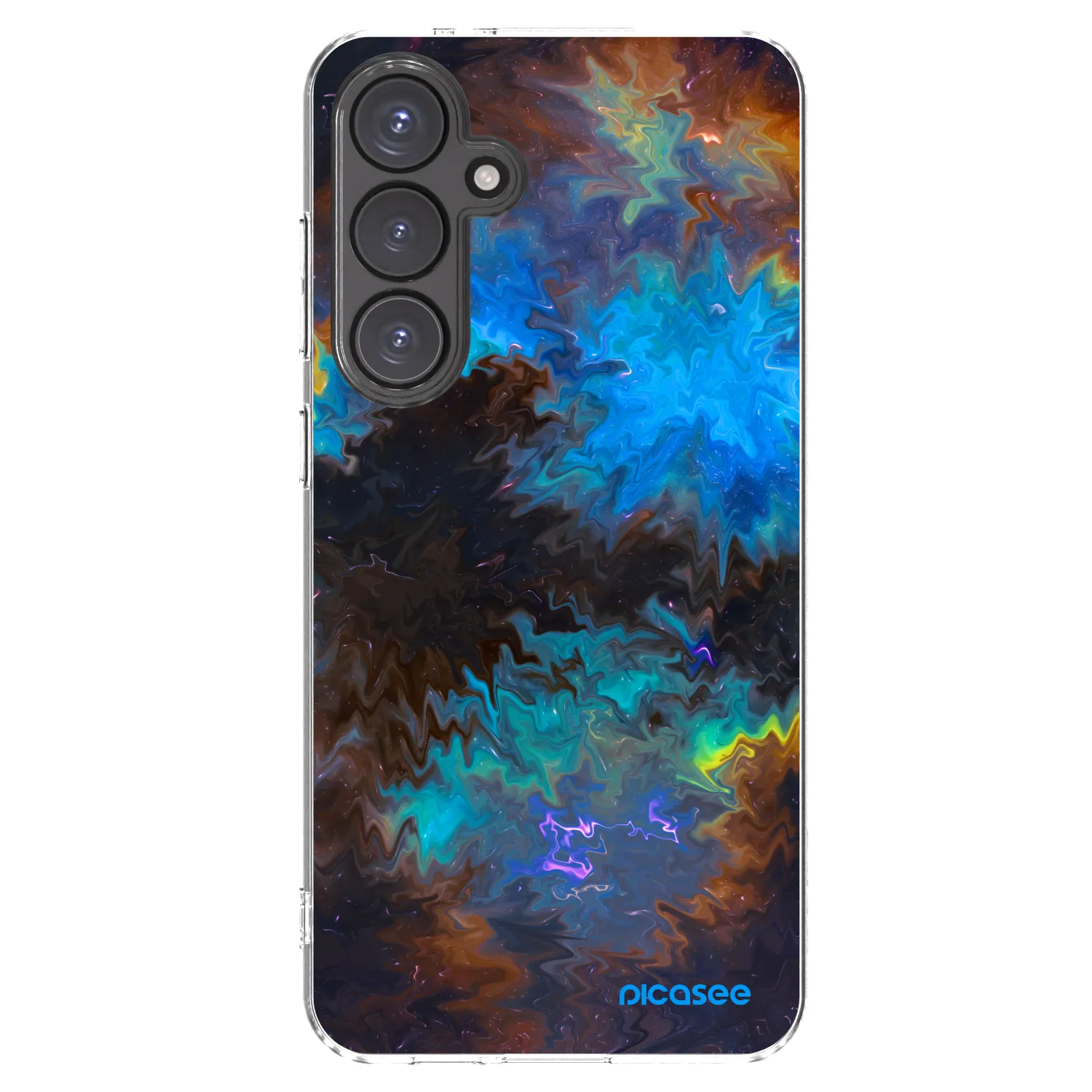 Picasee silikonowe przeźroczyste etui na Samsung Galaxy S24 FE S721B - Space