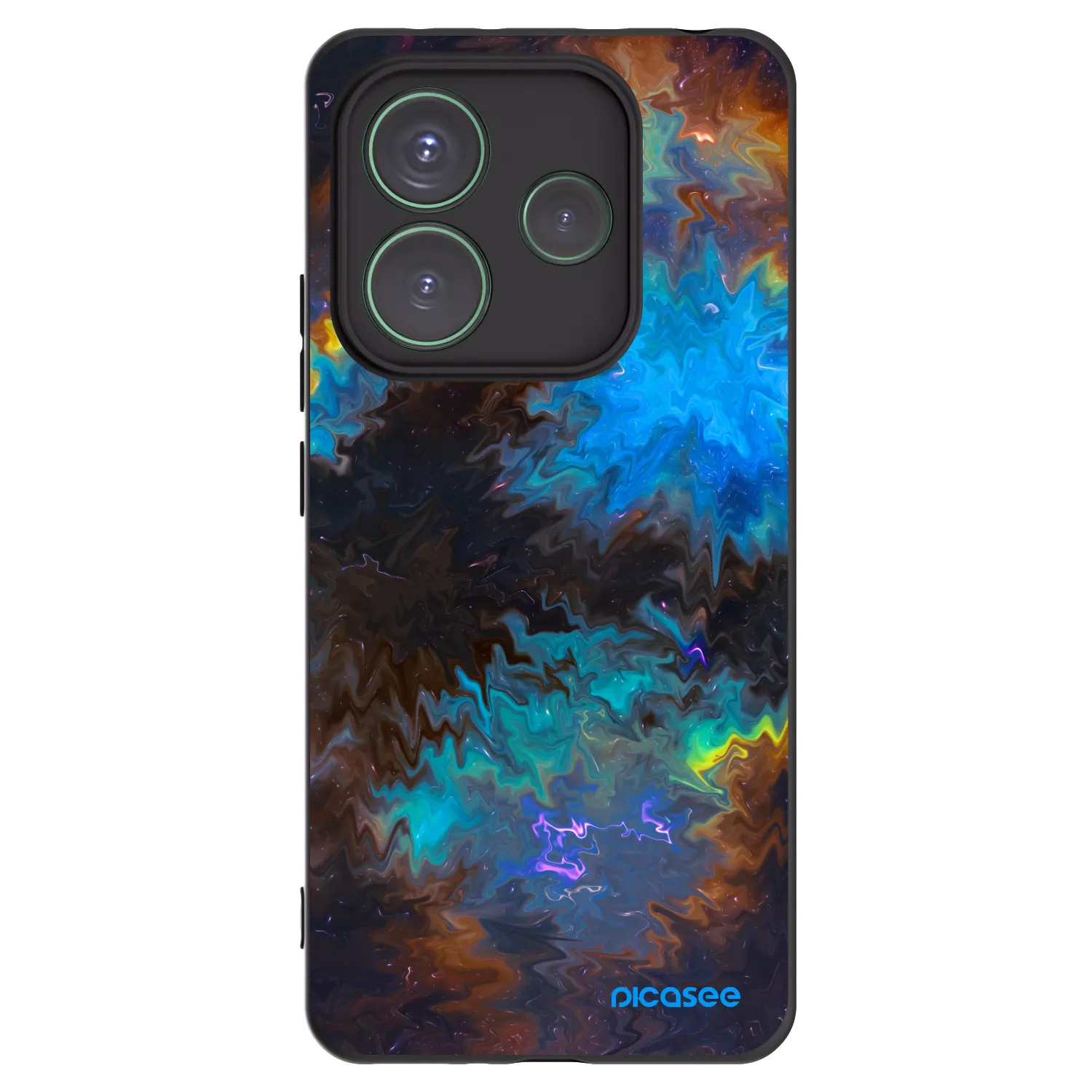 Picasee silikonowe czarne etui na Xiaomi Redmi Note 14 5G - Space