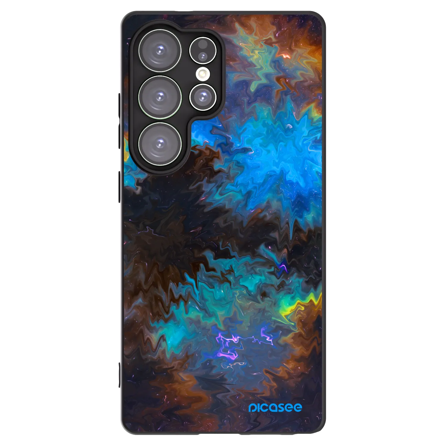 Picasee silikonowe czarne etui na Samsung Galaxy S25 Ultra 5G - Space