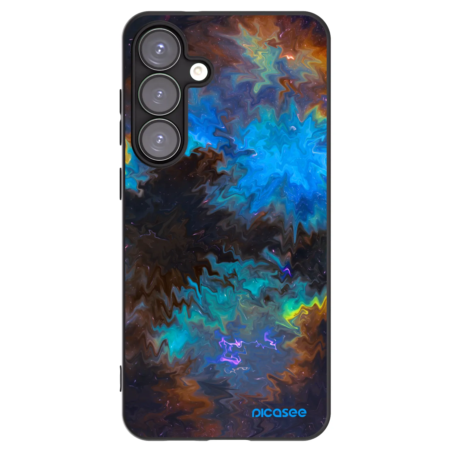 Picasee silikonowe czarne etui na Samsung Galaxy S25+ 5G - Space