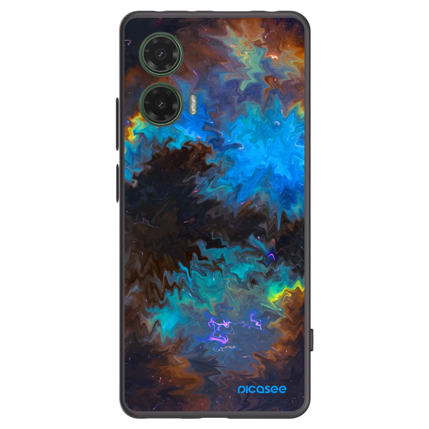 Picasee silikonowe czarne etui na Motorola Moto G35 5G - Space