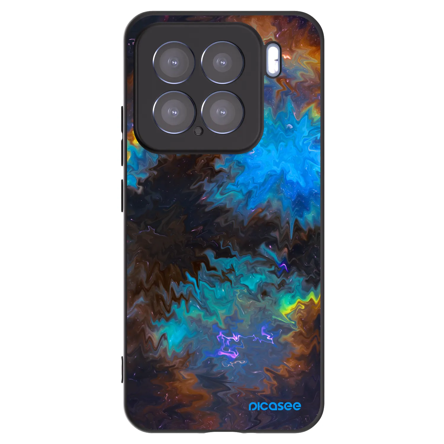 Picasee silikonowe czarne etui na Xiaomi 15 - Space