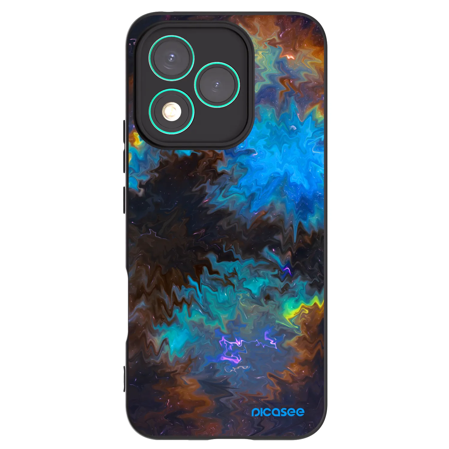 Picasee silikonowe czarne etui na Honor 400 Lite 5G - Space
