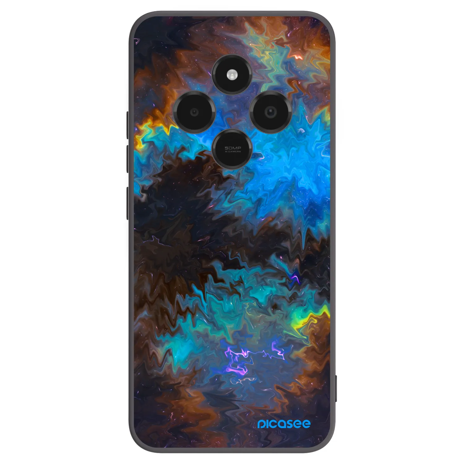 Picasee silikonowe czarne etui na Xiaomi Poco C75 - Space