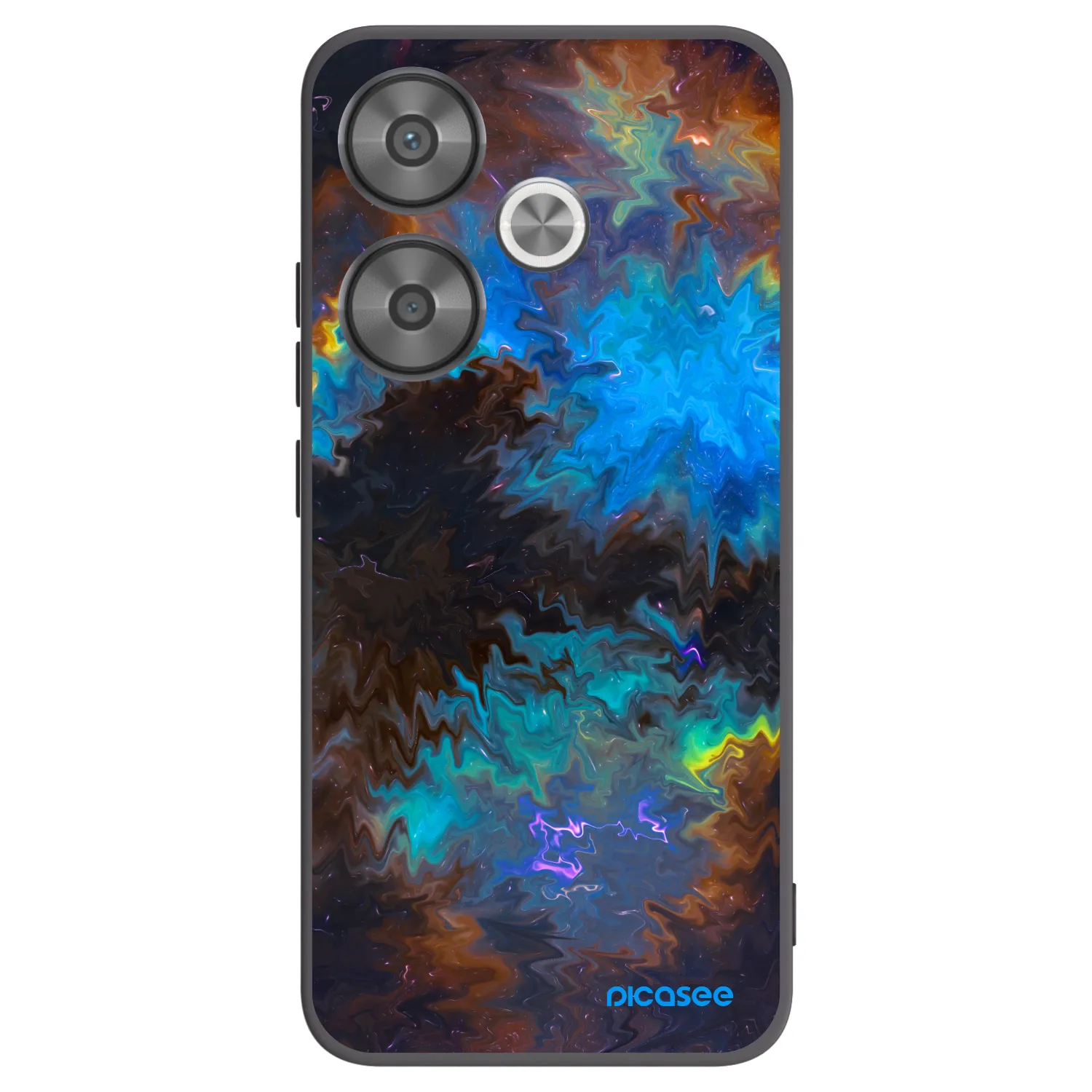 Picasee silikonowe czarne etui na Xiaomi Poco F6 - Space