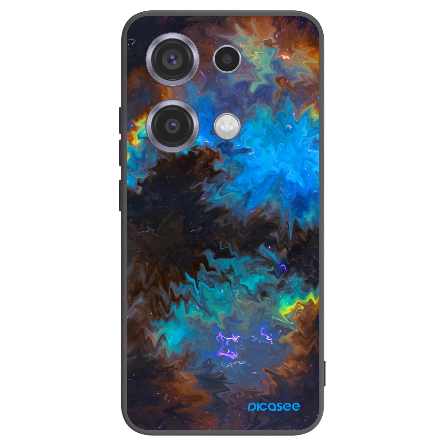 Picasee silikonowe czarne etui na Xiaomi Redmi Note 14S - Space