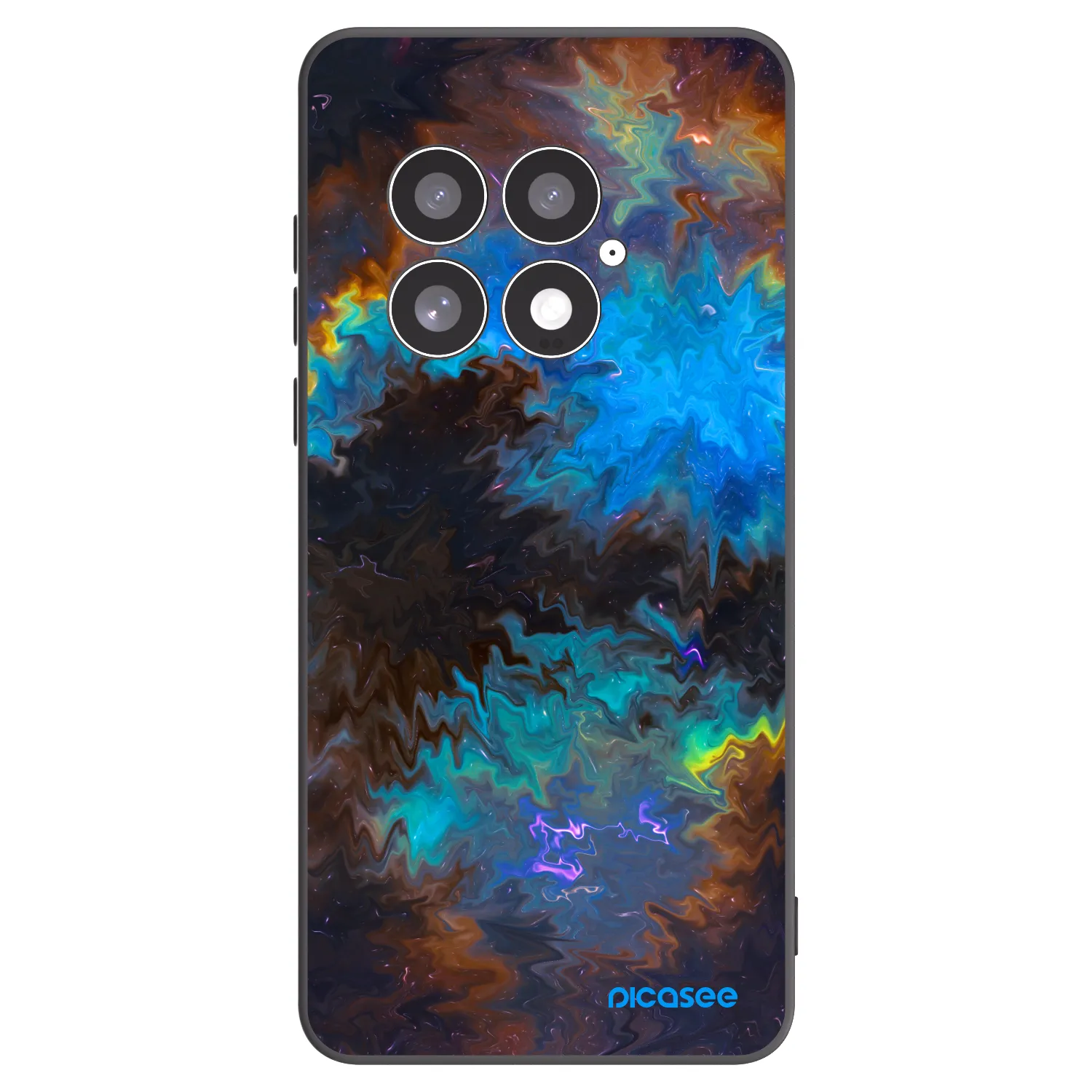 Picasee silikonowe czarne etui na OnePlus 13 5G - Space